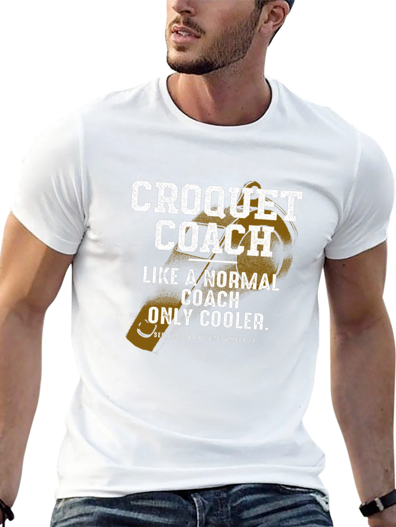 Croquet Coach Graphic T-Shirt for Sports Lovers