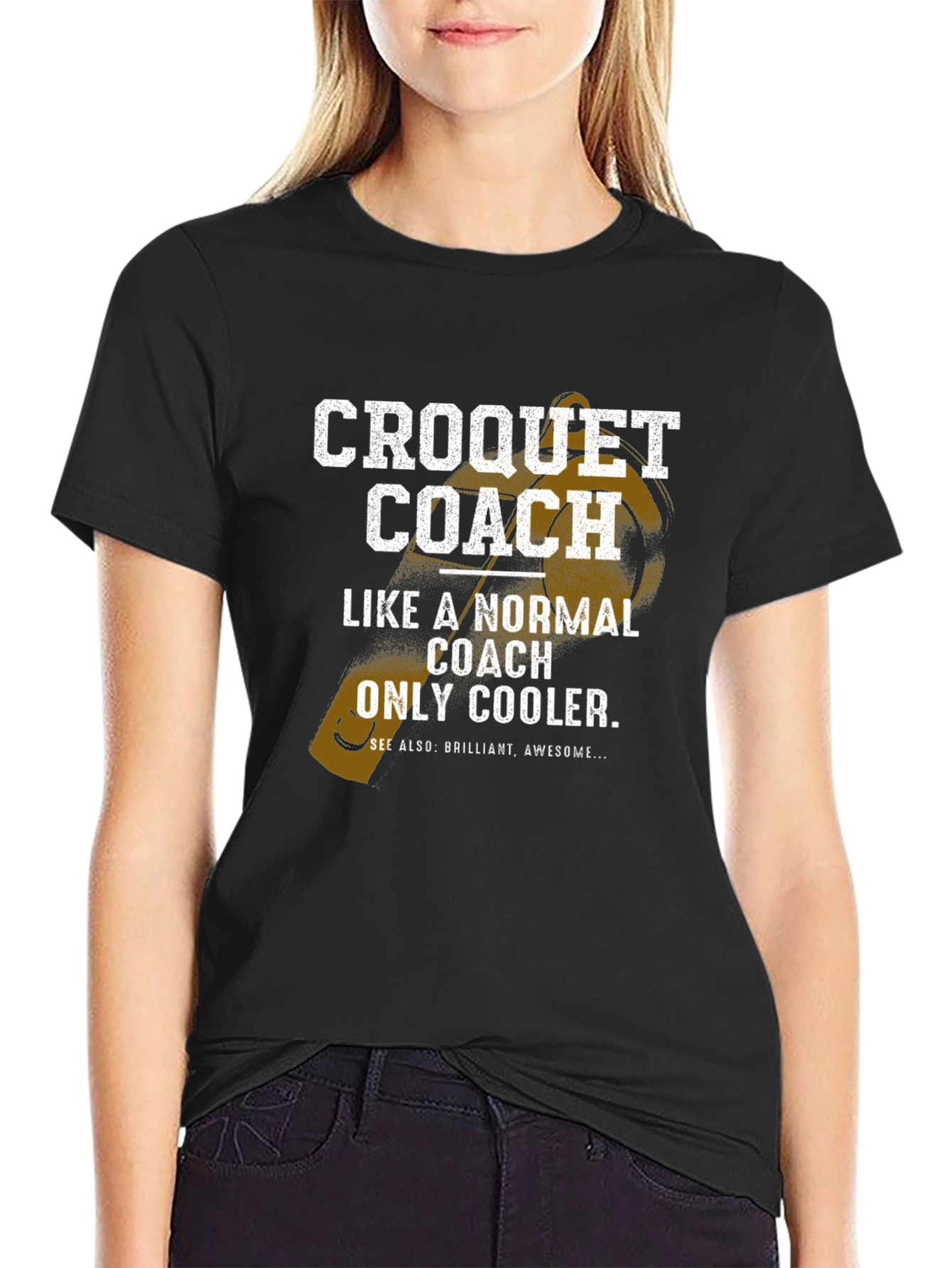 Croquet Coach Graphic T-Shirt for Sports Lovers