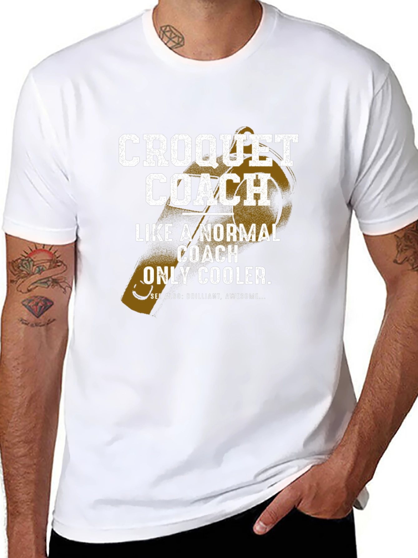Croquet Coach Graphic T-Shirt for Sports Lovers