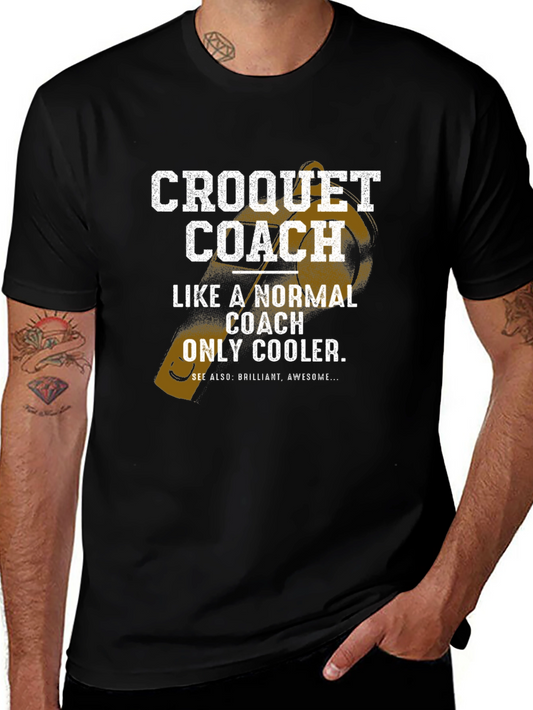 Croquet Coach Graphic T-Shirt for Sports Lovers