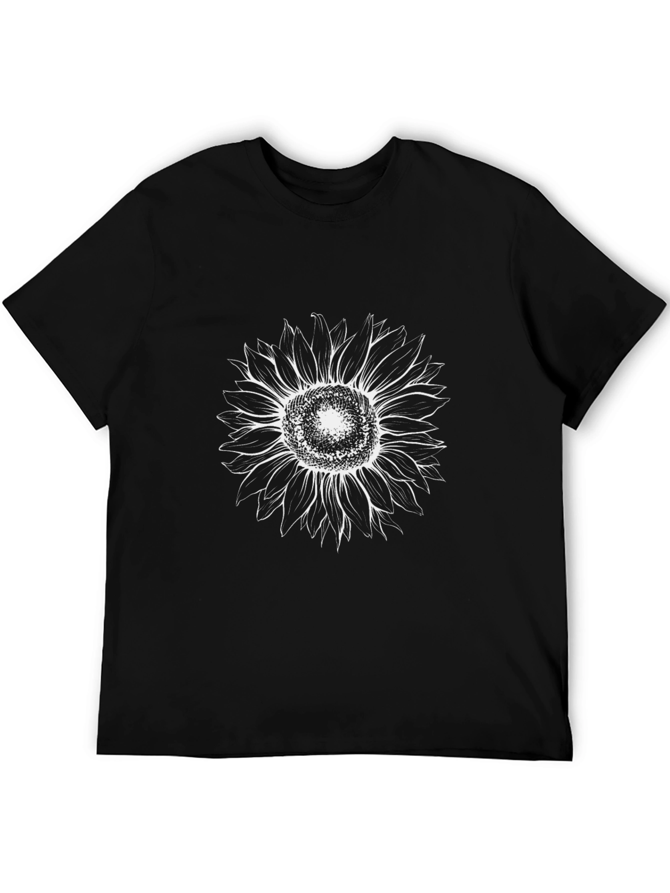 Sunflower Graphic Tee - Stylish Black T-Shirt