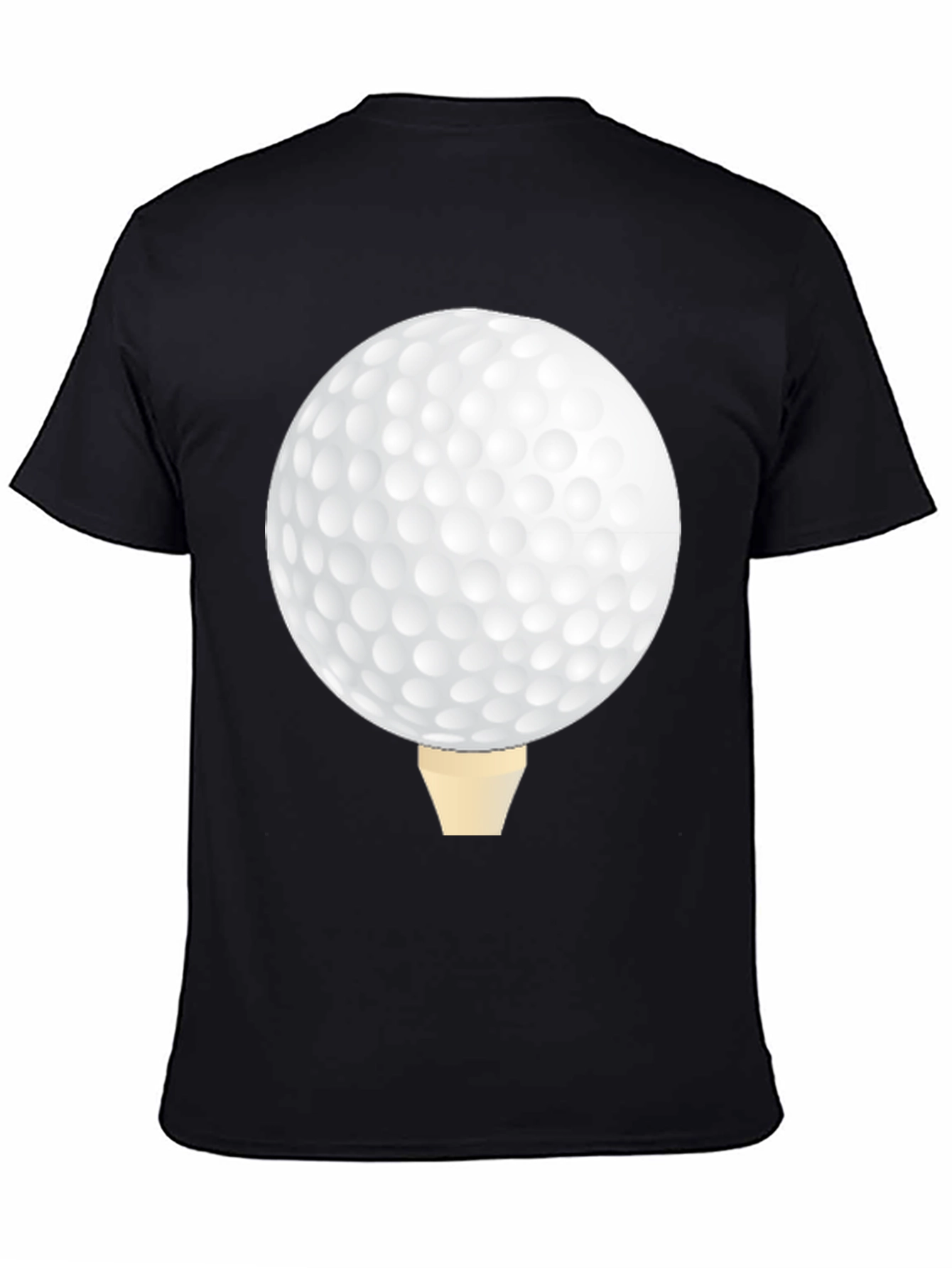 Golf Ball Tee Black T-Shirt