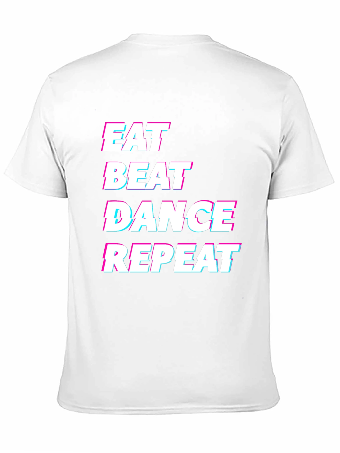 Eat Beat Dance Repeat Black Graphic T-Shirt