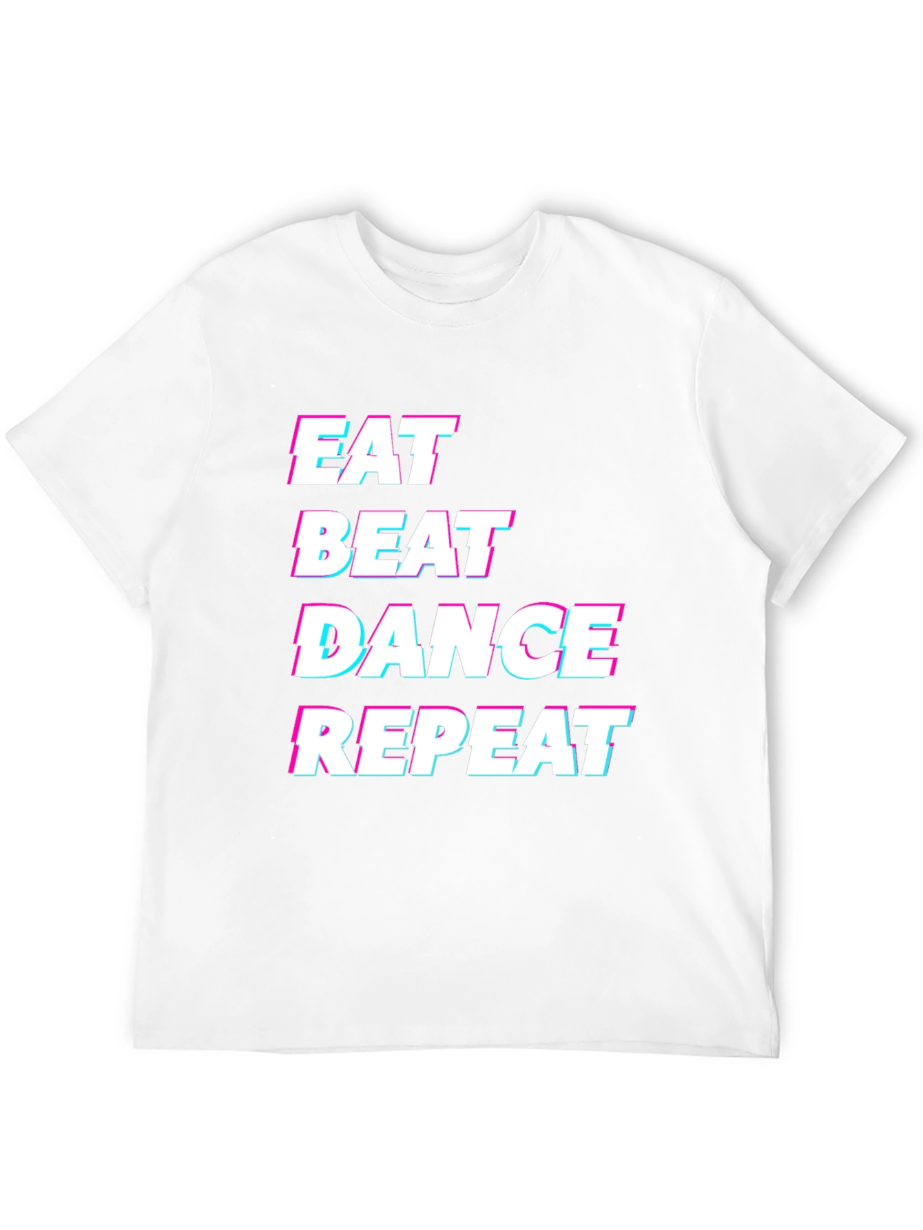 Eat Beat Dance Repeat Black Graphic T-Shirt