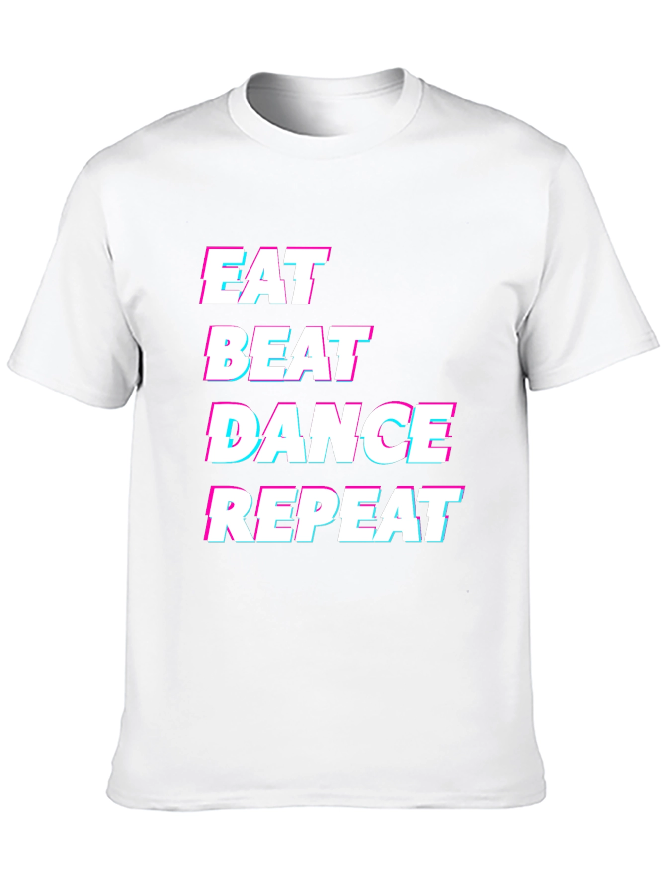 Eat Beat Dance Repeat Black Graphic T-Shirt