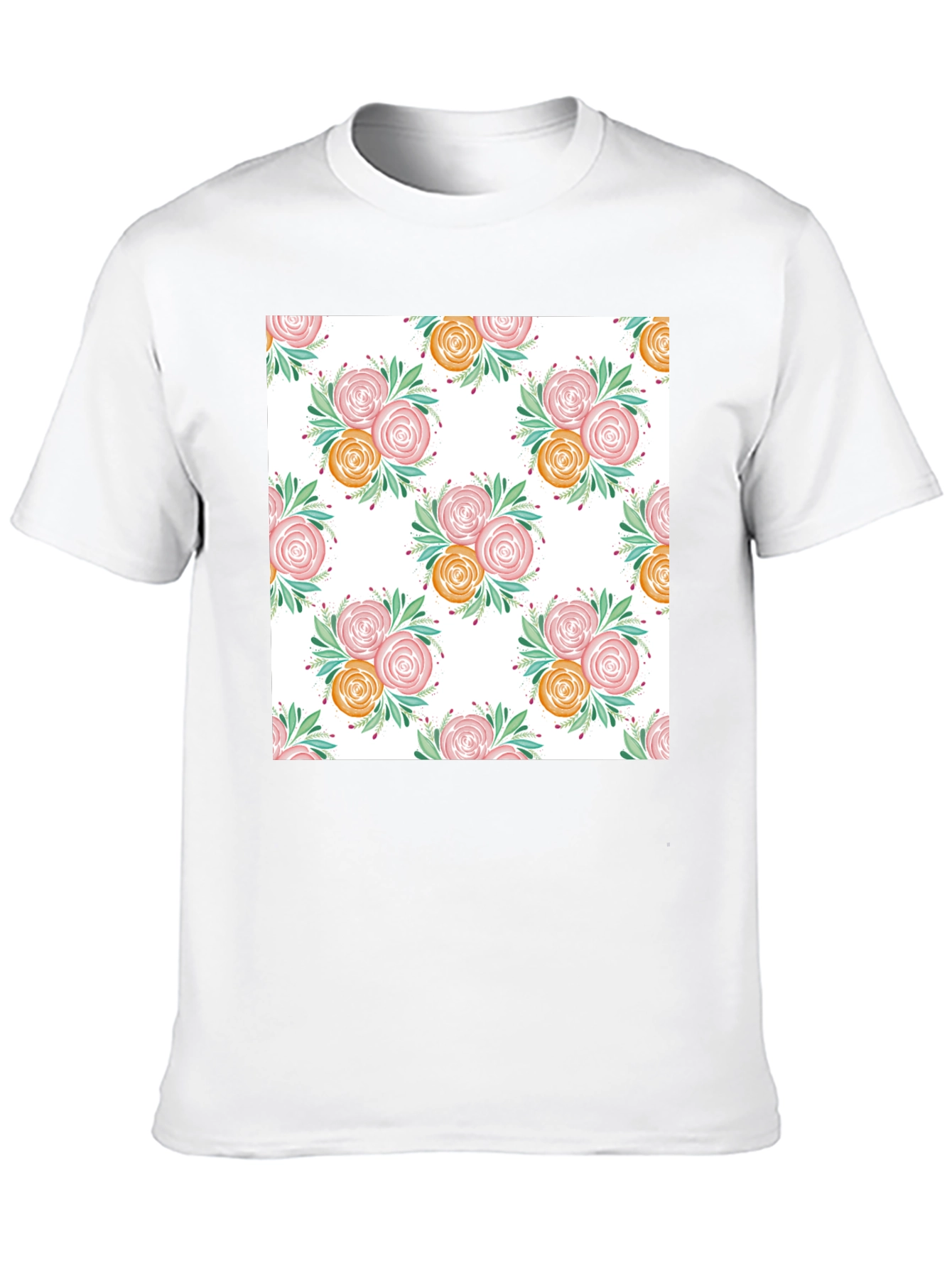 Floral Print T-Shirt - Stylish & Comfortable