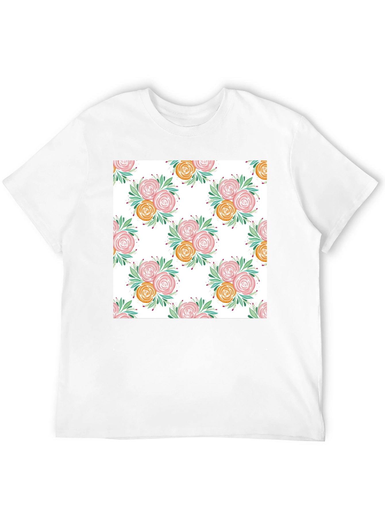 Floral Print T-Shirt - Stylish & Comfortable