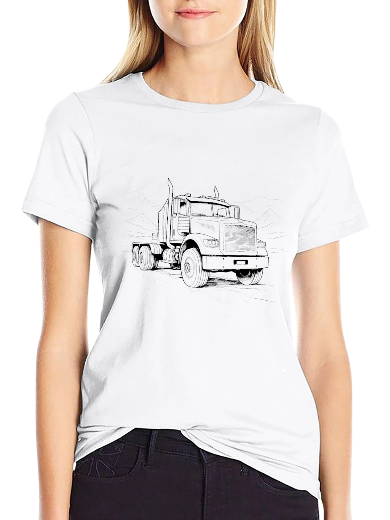 Black Truck Graphic Tee - Classic Style
