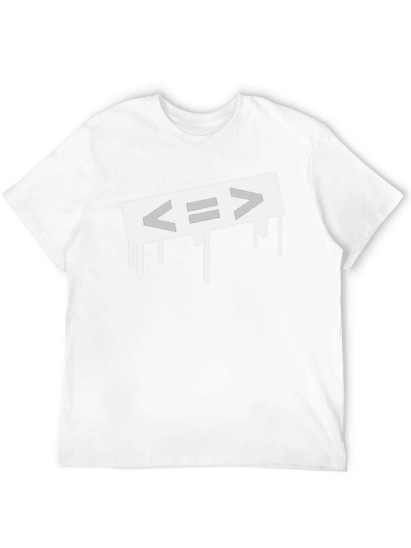 Dripping Equals Sign T-Shirt - Black Cotton Blend