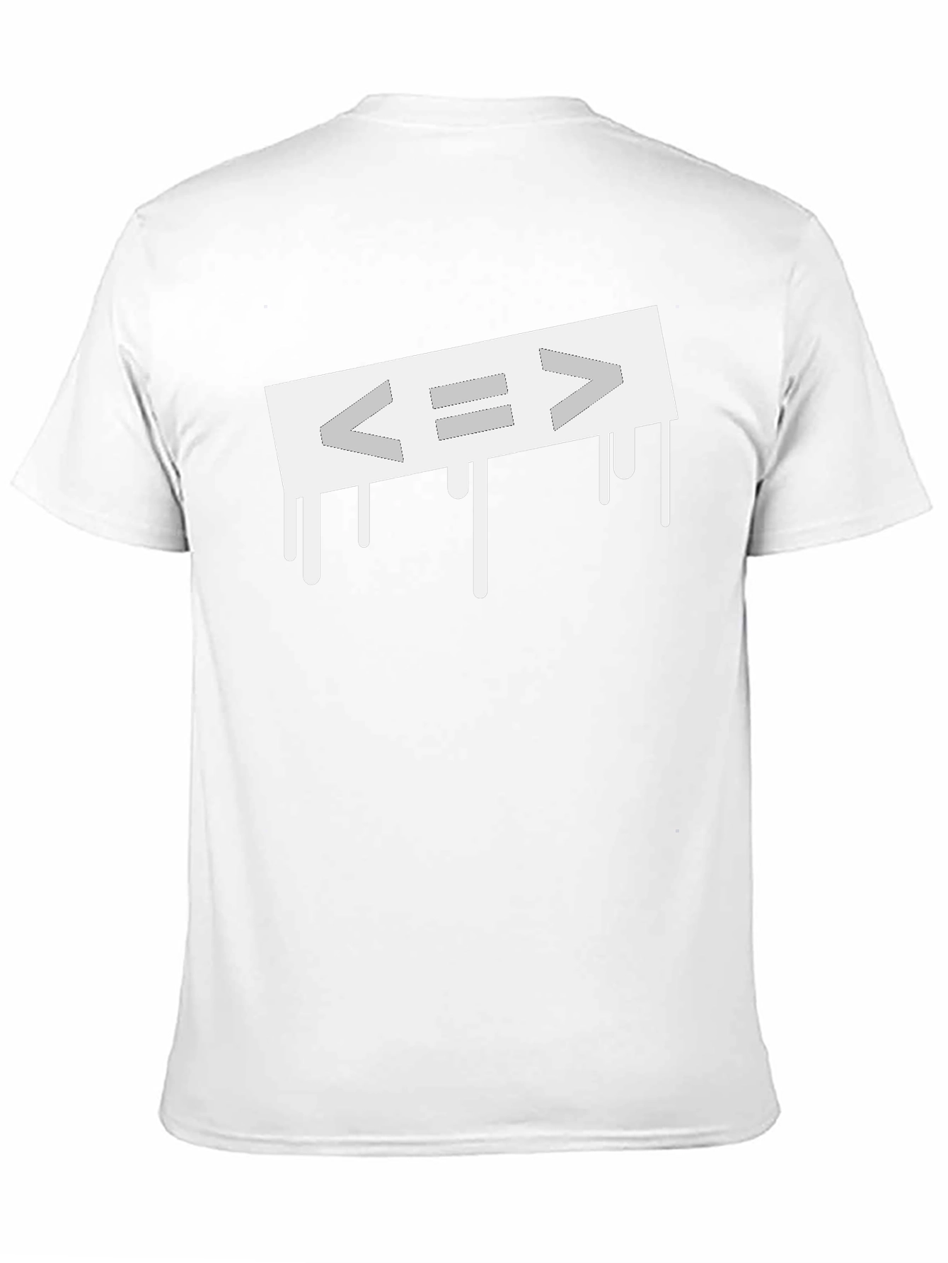 Dripping Equals Sign T-Shirt - Black Cotton Blend
