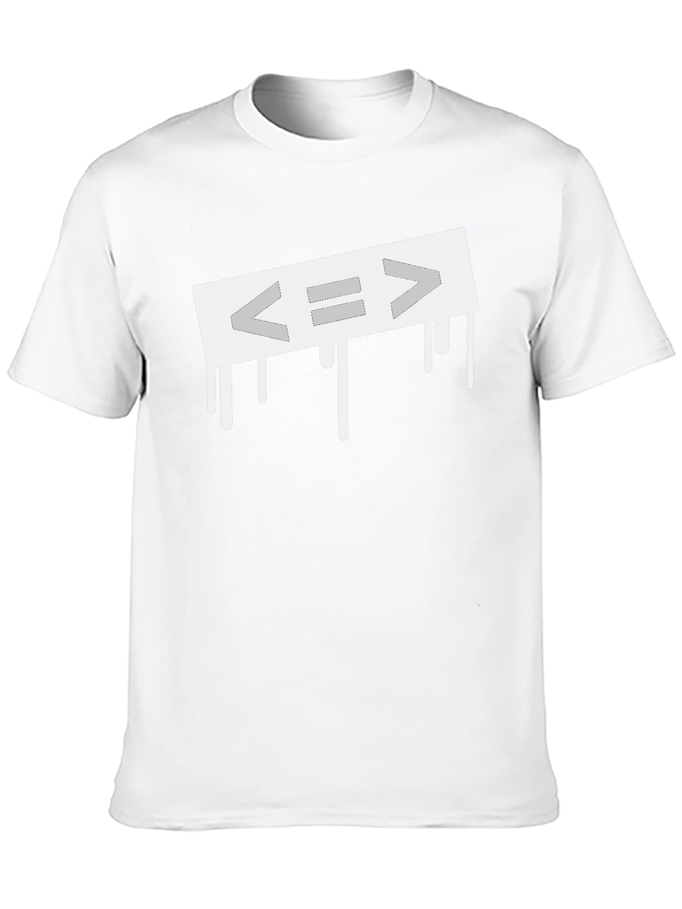 Dripping Equals Sign T-Shirt - Black Cotton Blend