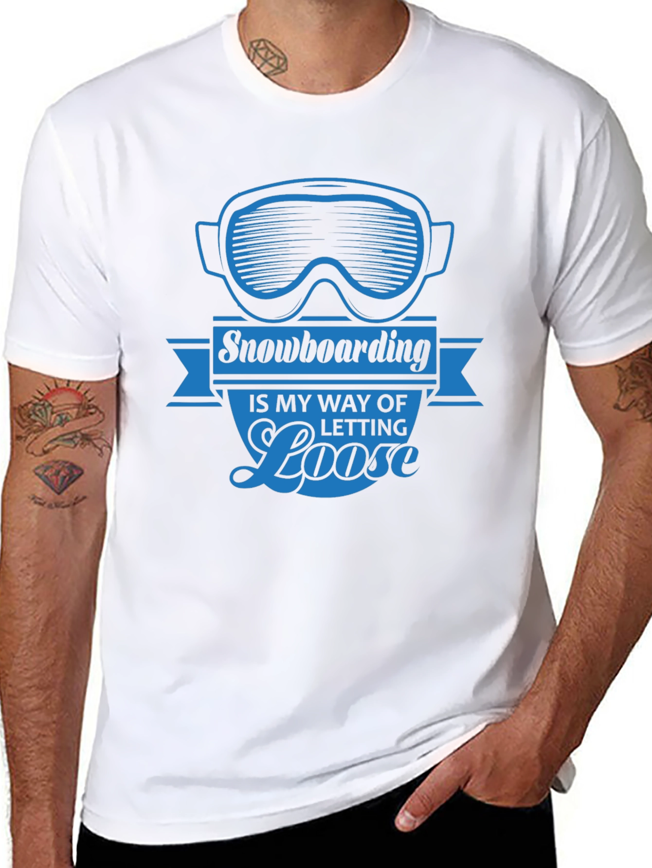 Snowboarding Let Loose Graphic Tee