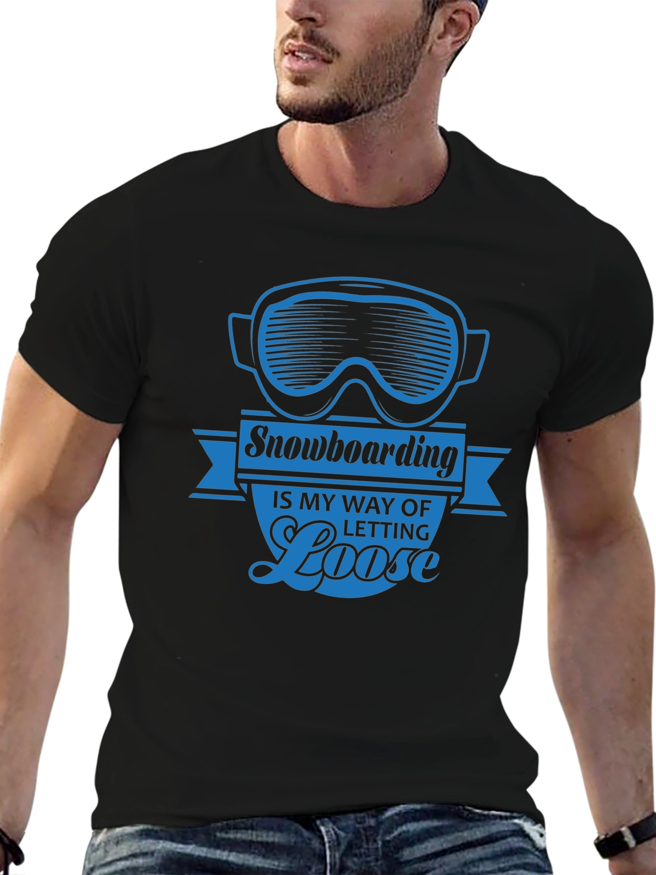 Snowboarding Let Loose Graphic Tee