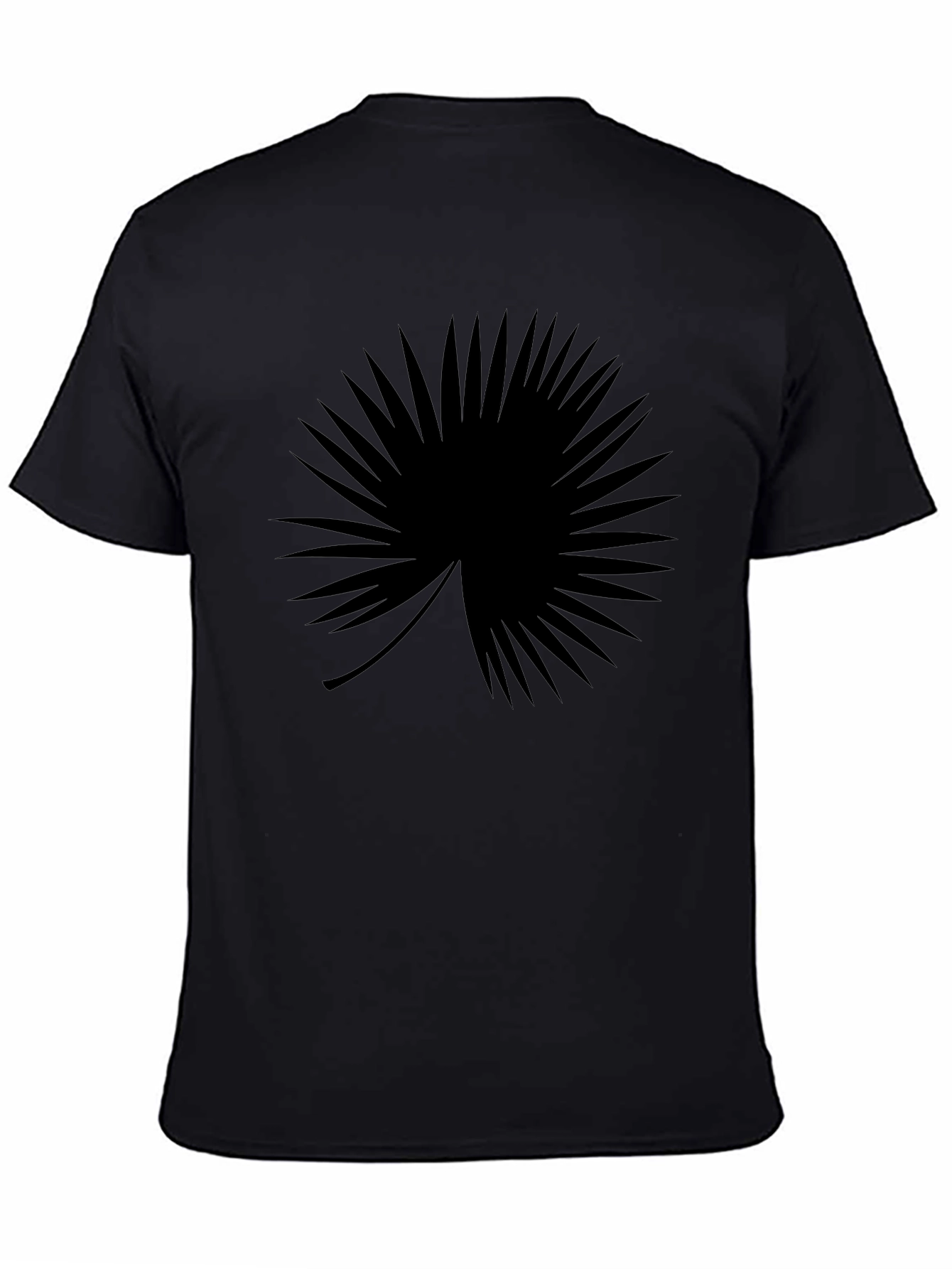 Tropical Palm Leaf Graphic T-Shirt - Black