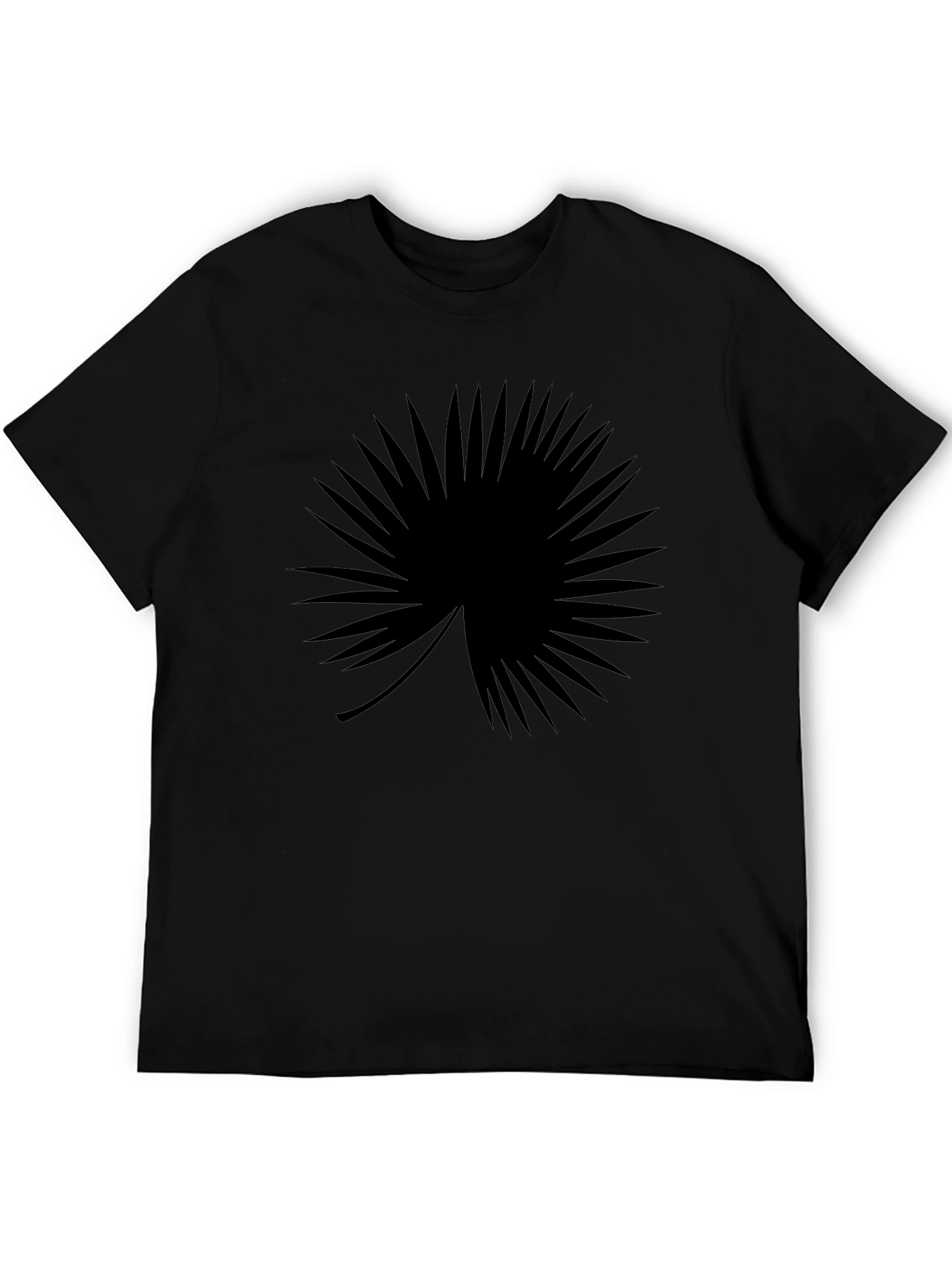 Tropical Palm Leaf Graphic T-Shirt - Black