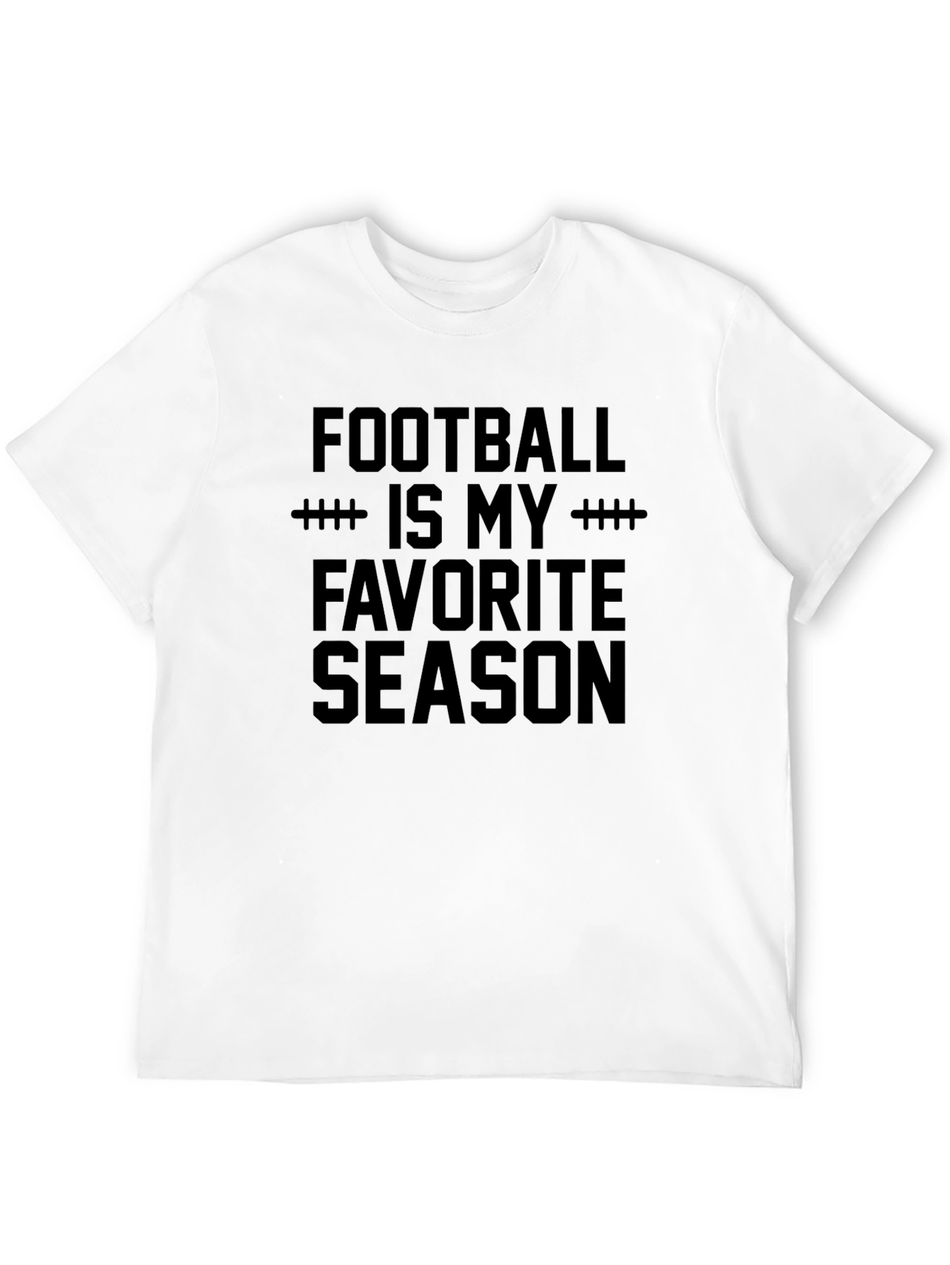 Football Is My Favorite Season Black T-Shirt