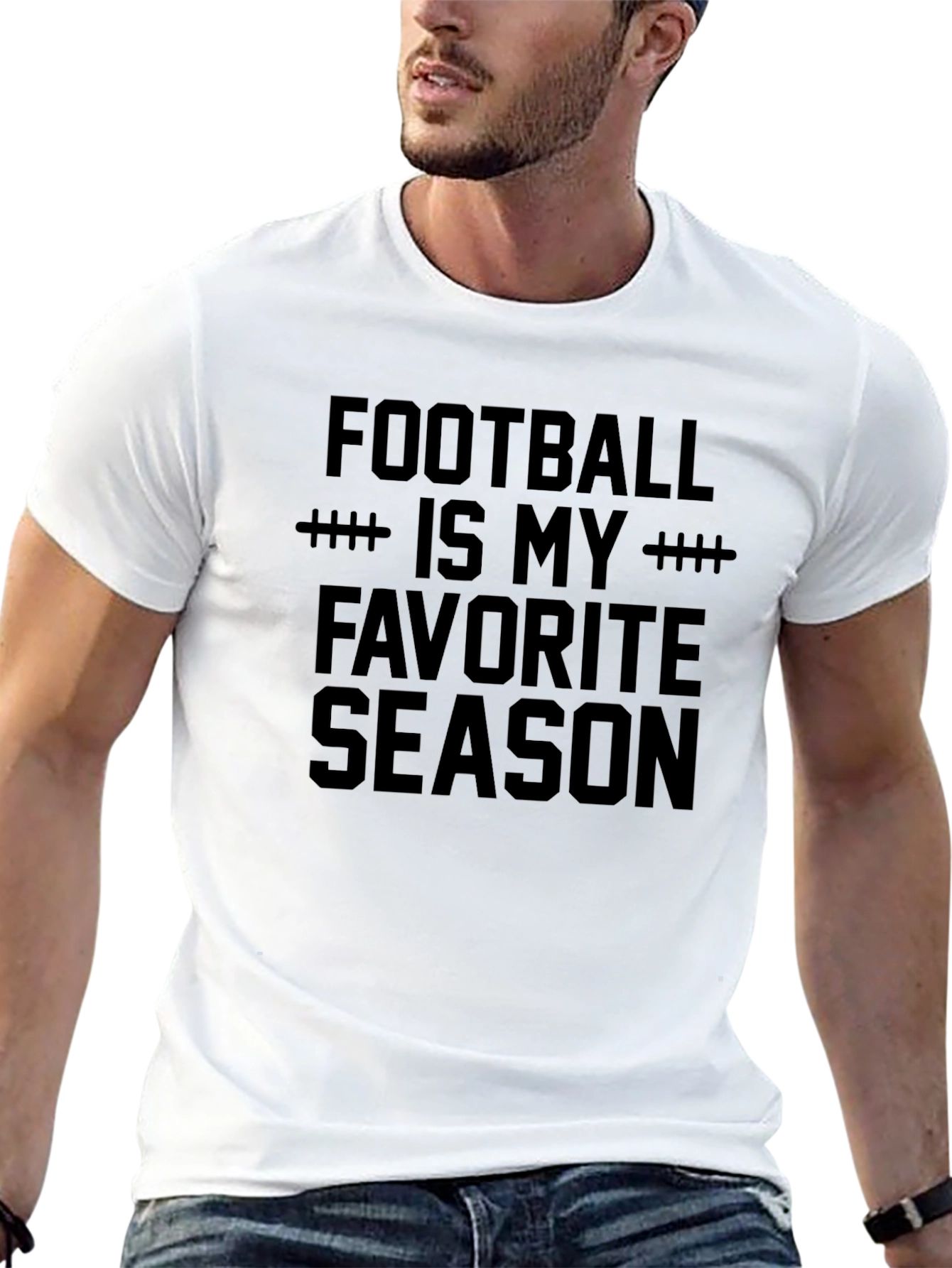 Football Is My Favorite Season Black T-Shirt