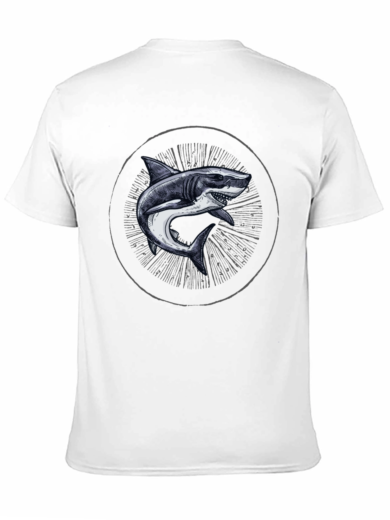 Shark Graphic Print Crew Neck T-Shirt