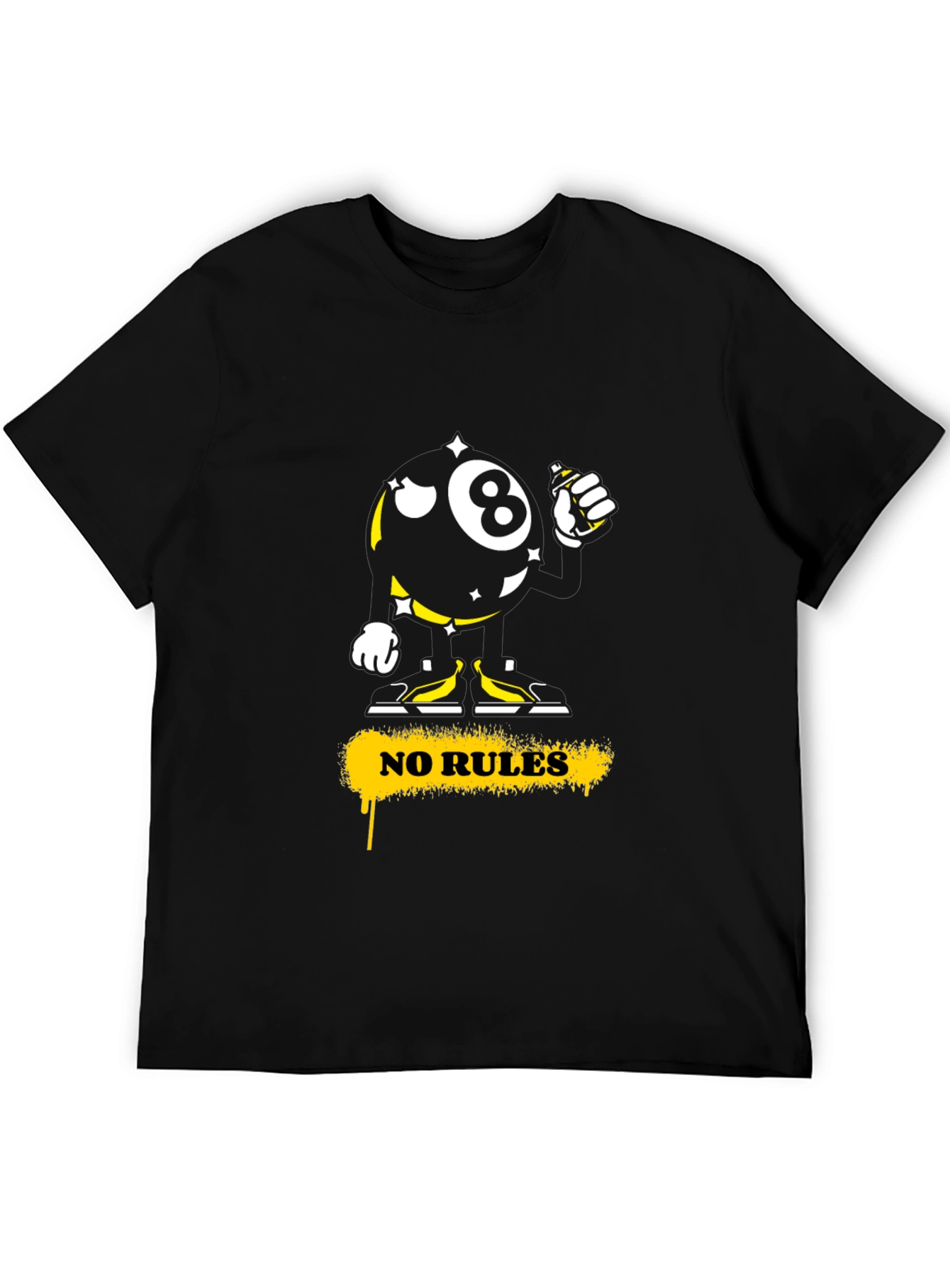 Graphic Tee: No Rules 8-Ball Graffiti Style