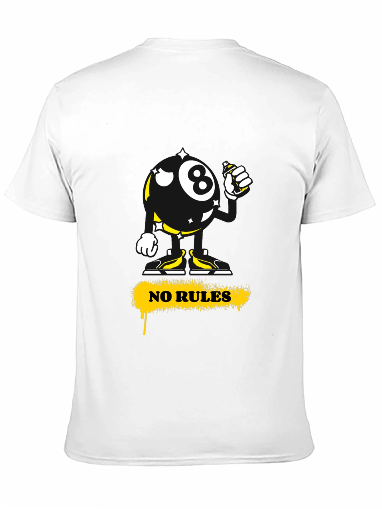 Graphic Tee: No Rules 8-Ball Graffiti Style