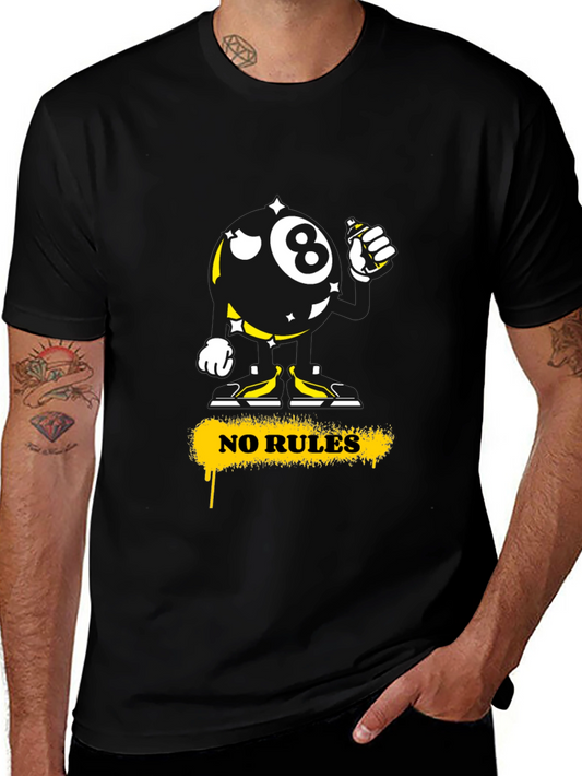 Graphic Tee: No Rules 8-Ball Graffiti Style
