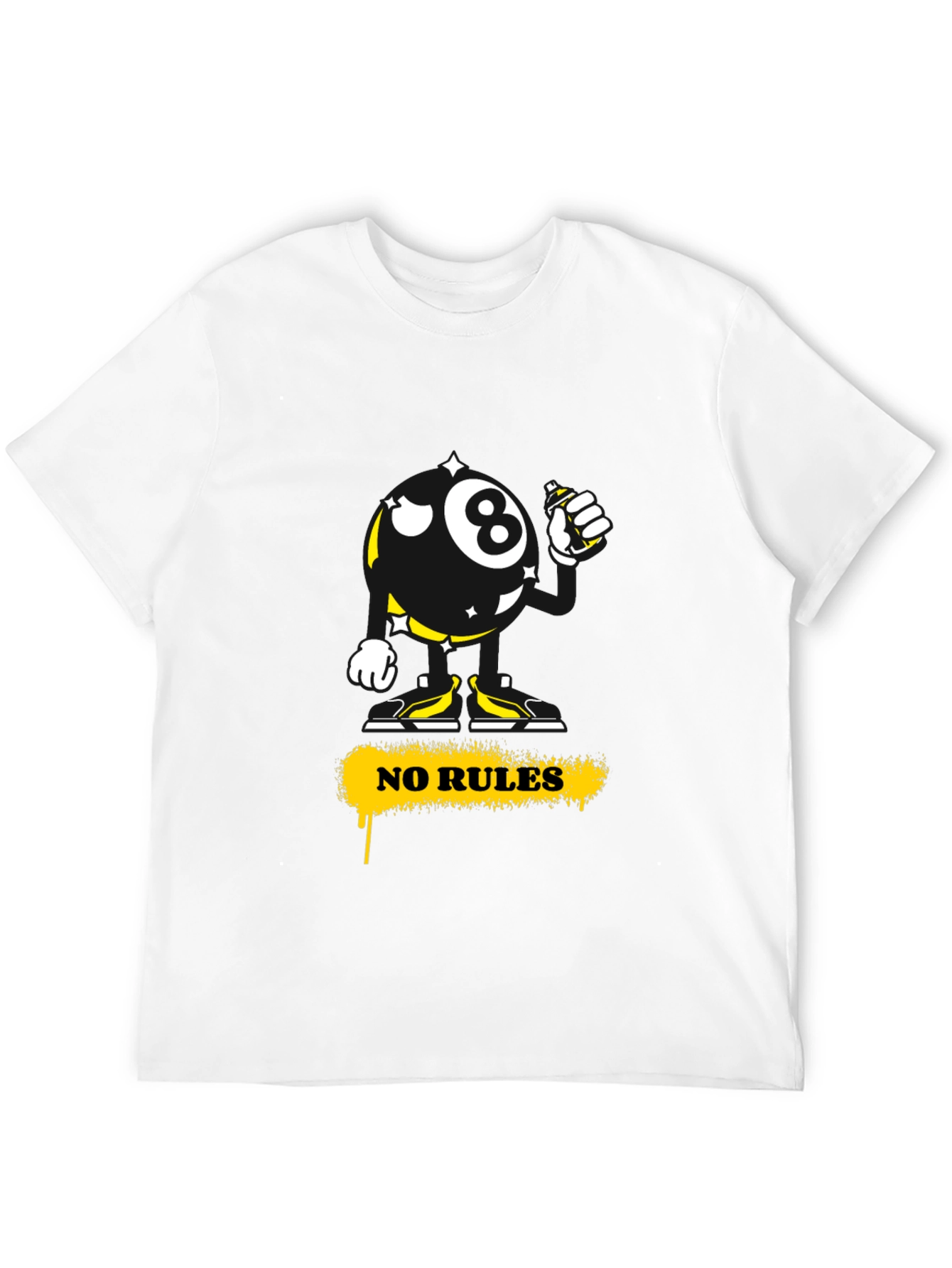 Graphic Tee: No Rules 8-Ball Graffiti Style