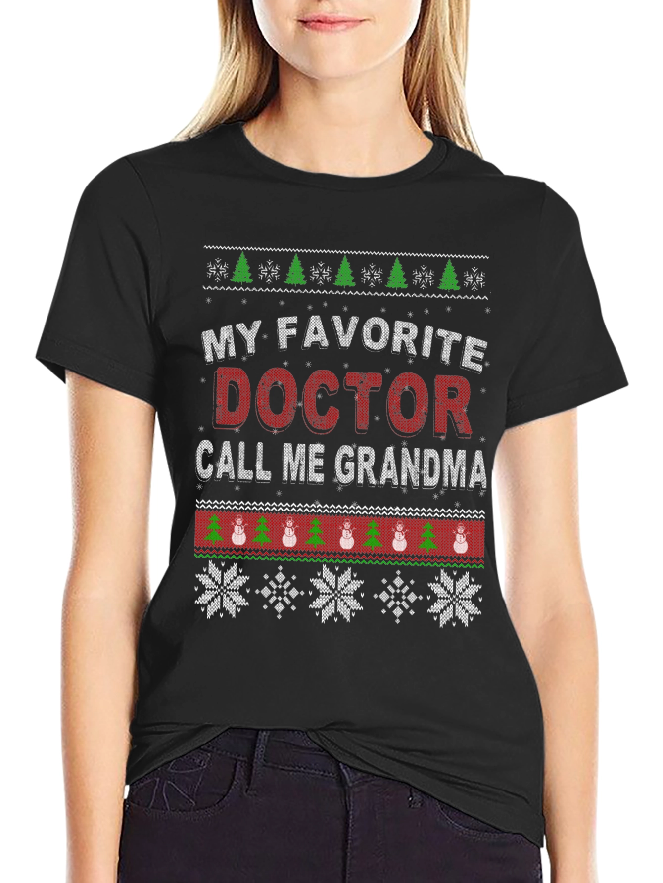 My Favorite Doctor Grandma Knit Pattern Tee