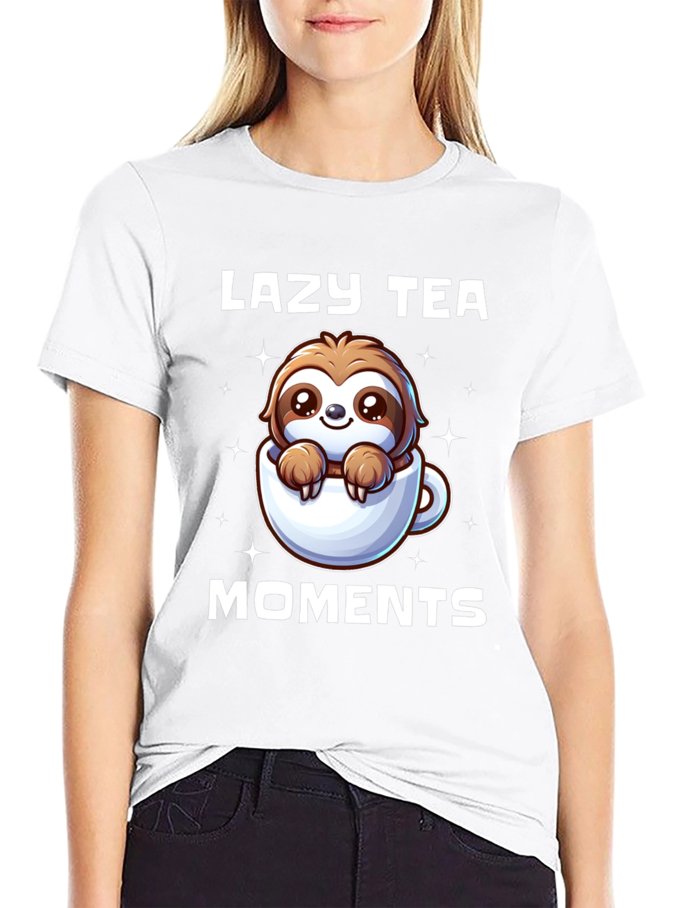 Lazy Tea Moments Sloth T-Shirt - Cute & Comfy