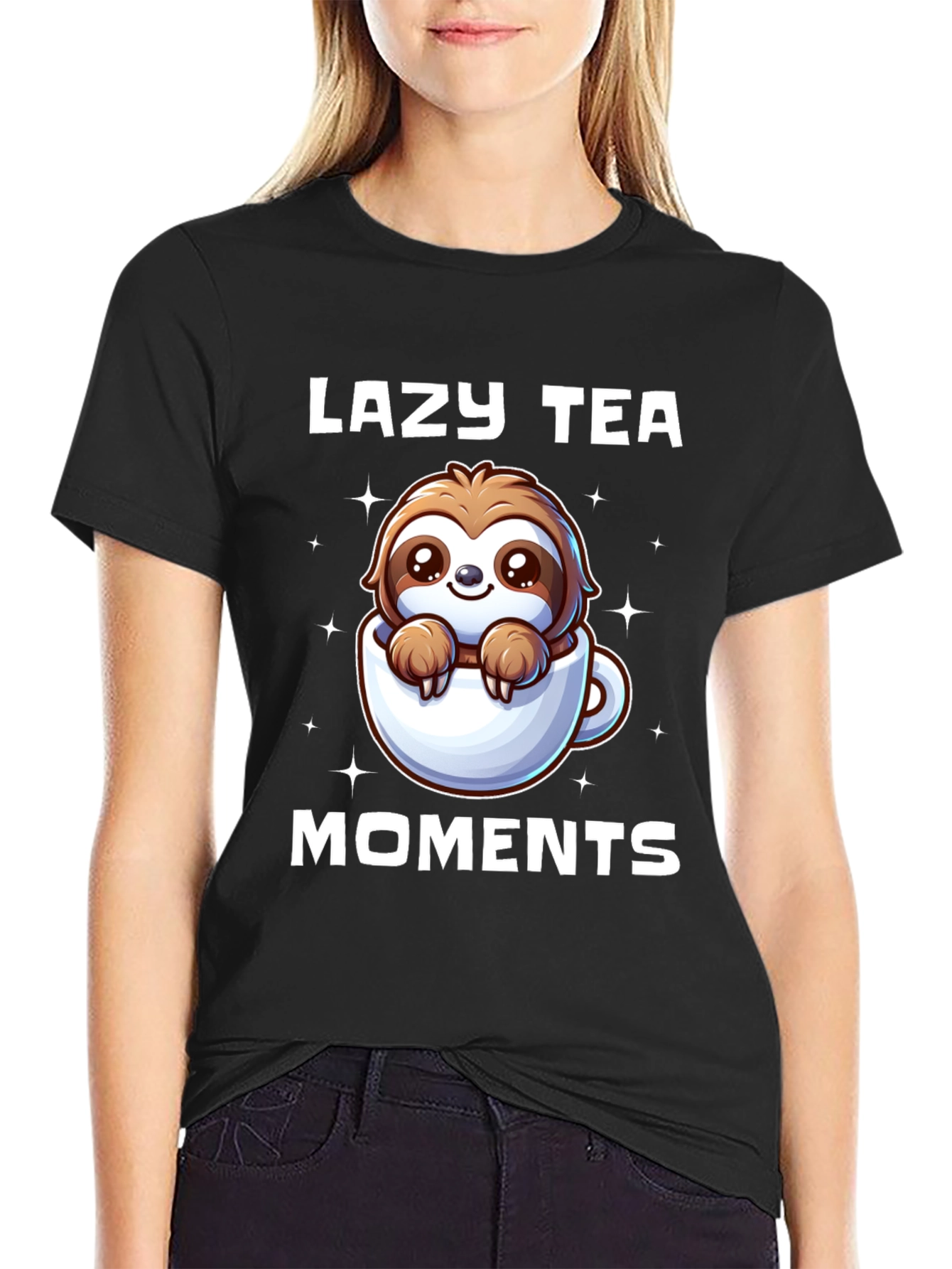 Lazy Tea Moments Sloth T-Shirt - Cute & Comfy