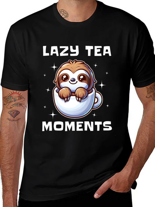 Lazy Tea Moments Sloth T-Shirt - Cute & Comfy