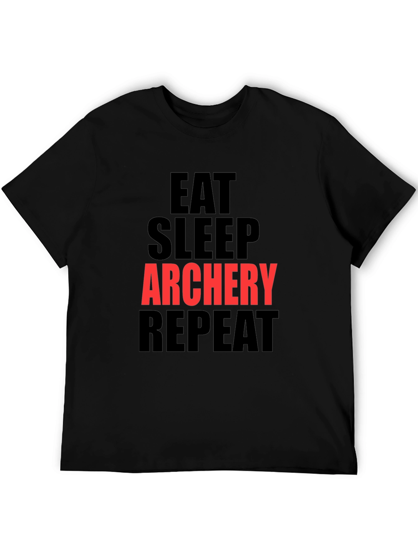 Eat Sleep Archery Repeat Black T-Shirt