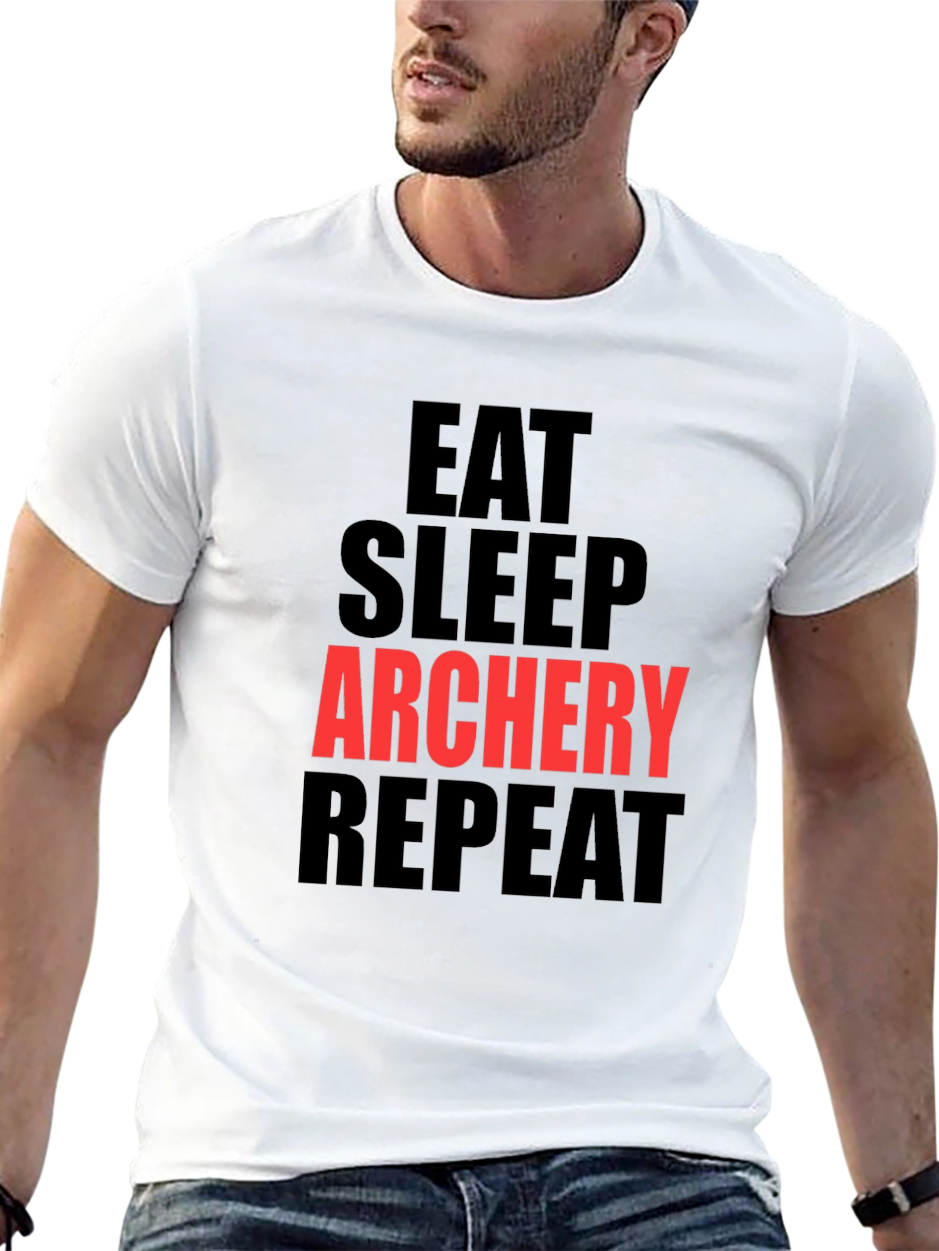 Eat Sleep Archery Repeat Black T-Shirt