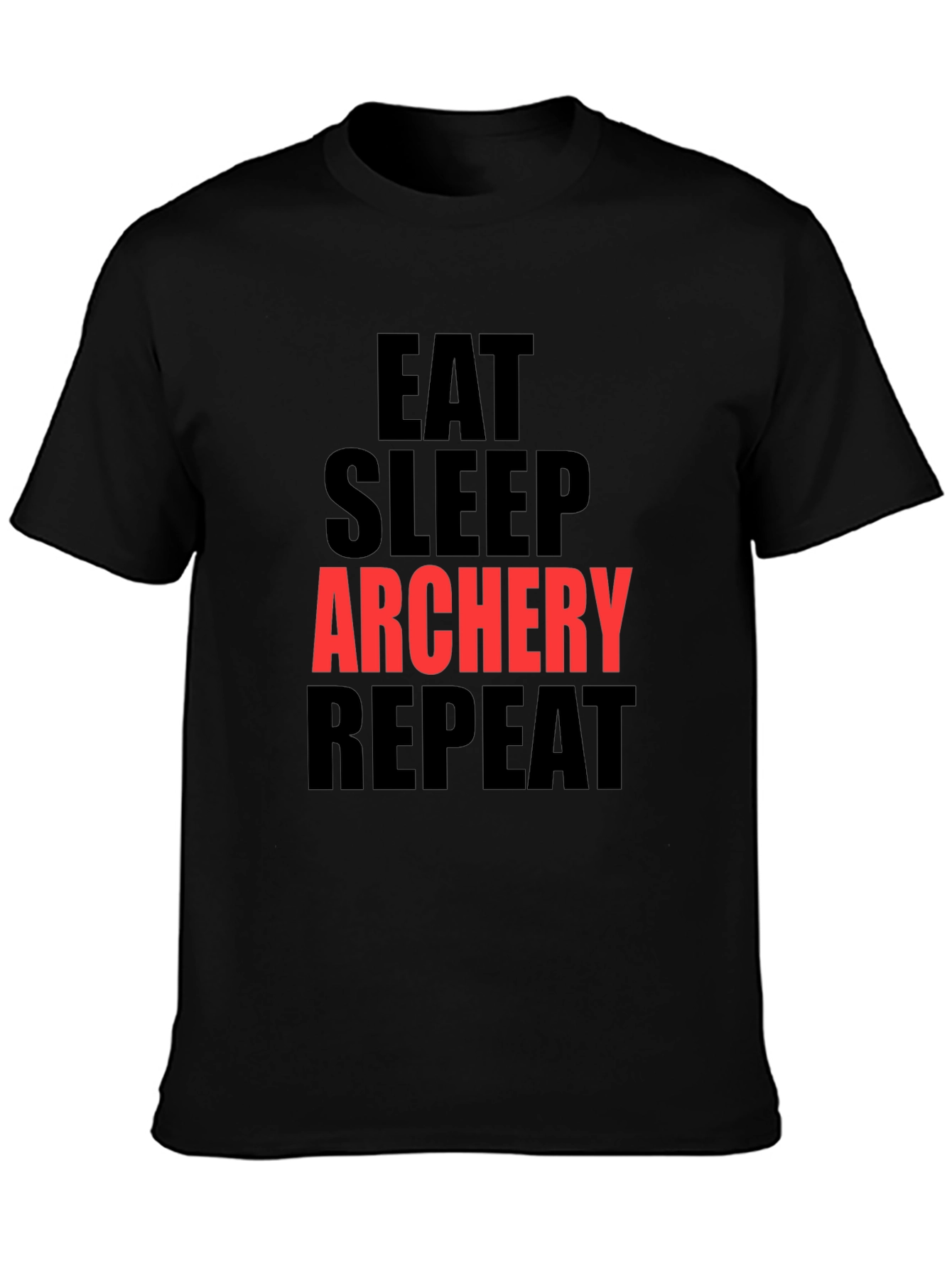 Eat Sleep Archery Repeat Black T-Shirt