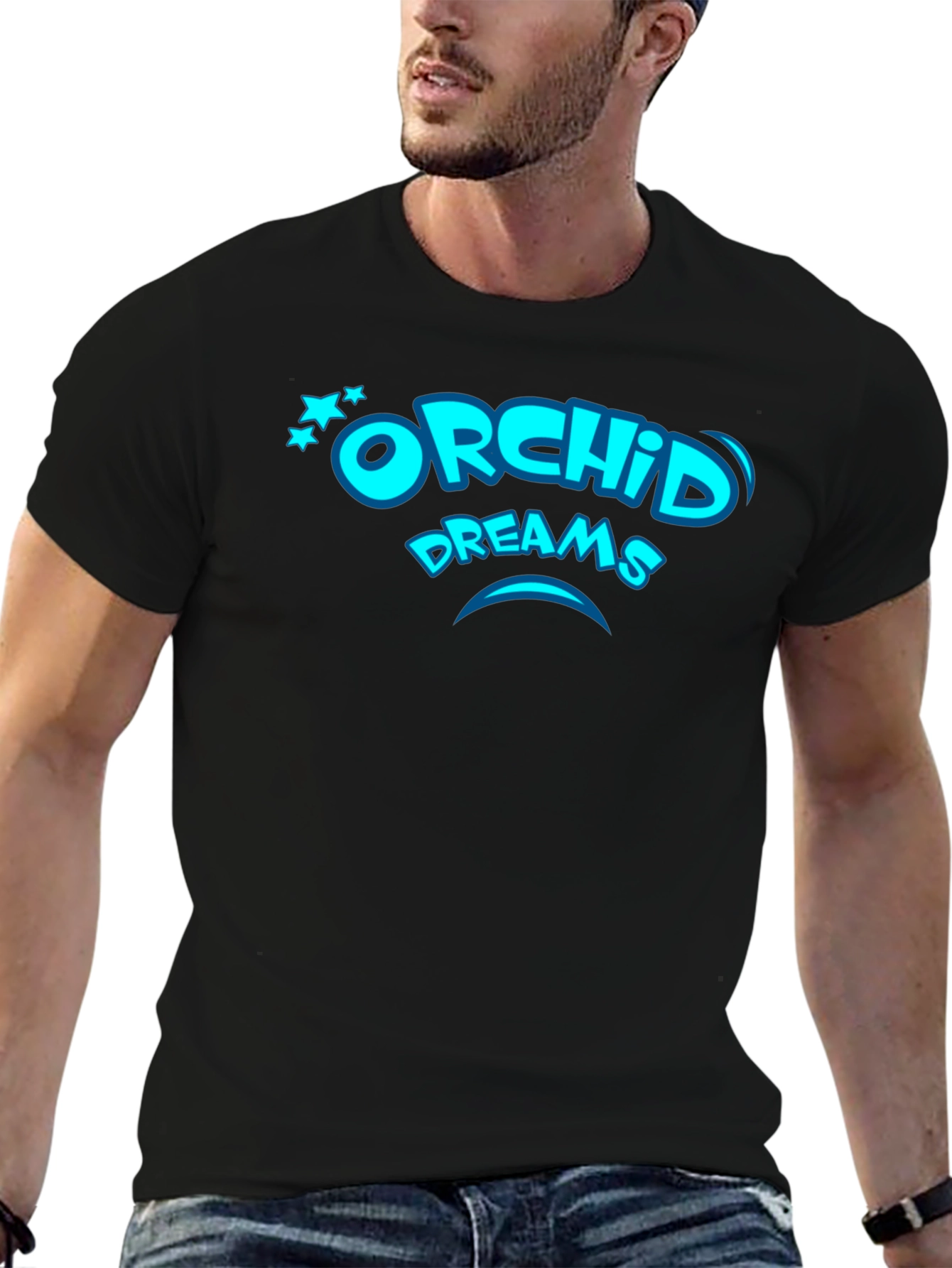 Orchid Dreams Black T-Shirt