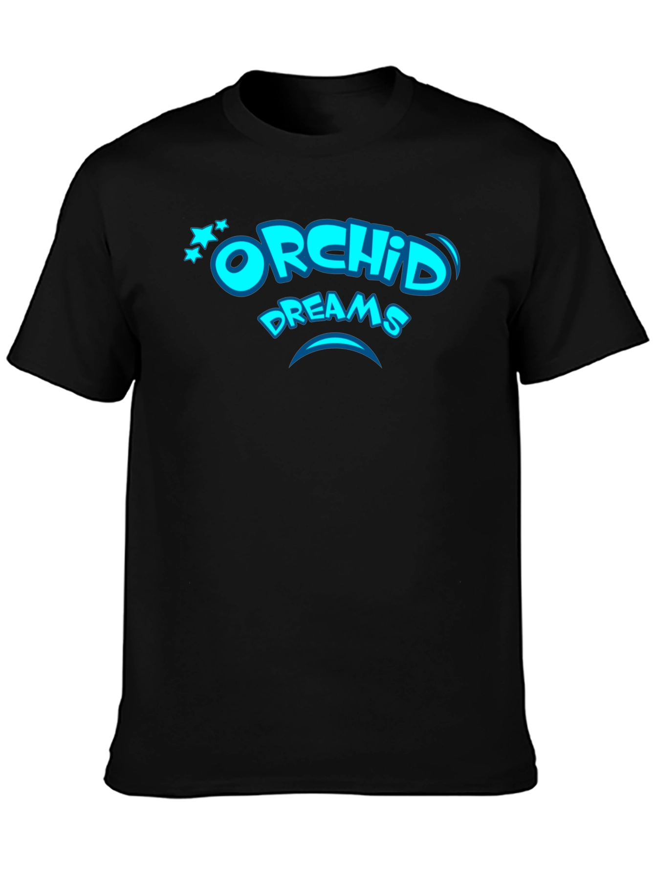 Orchid Dreams Black T-Shirt