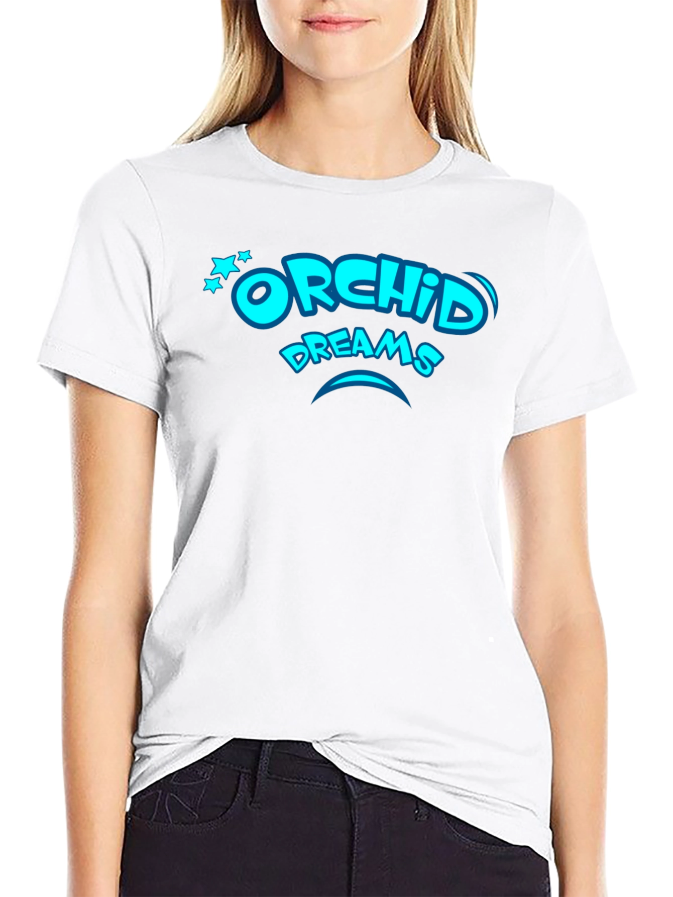 Orchid Dreams Black T-Shirt