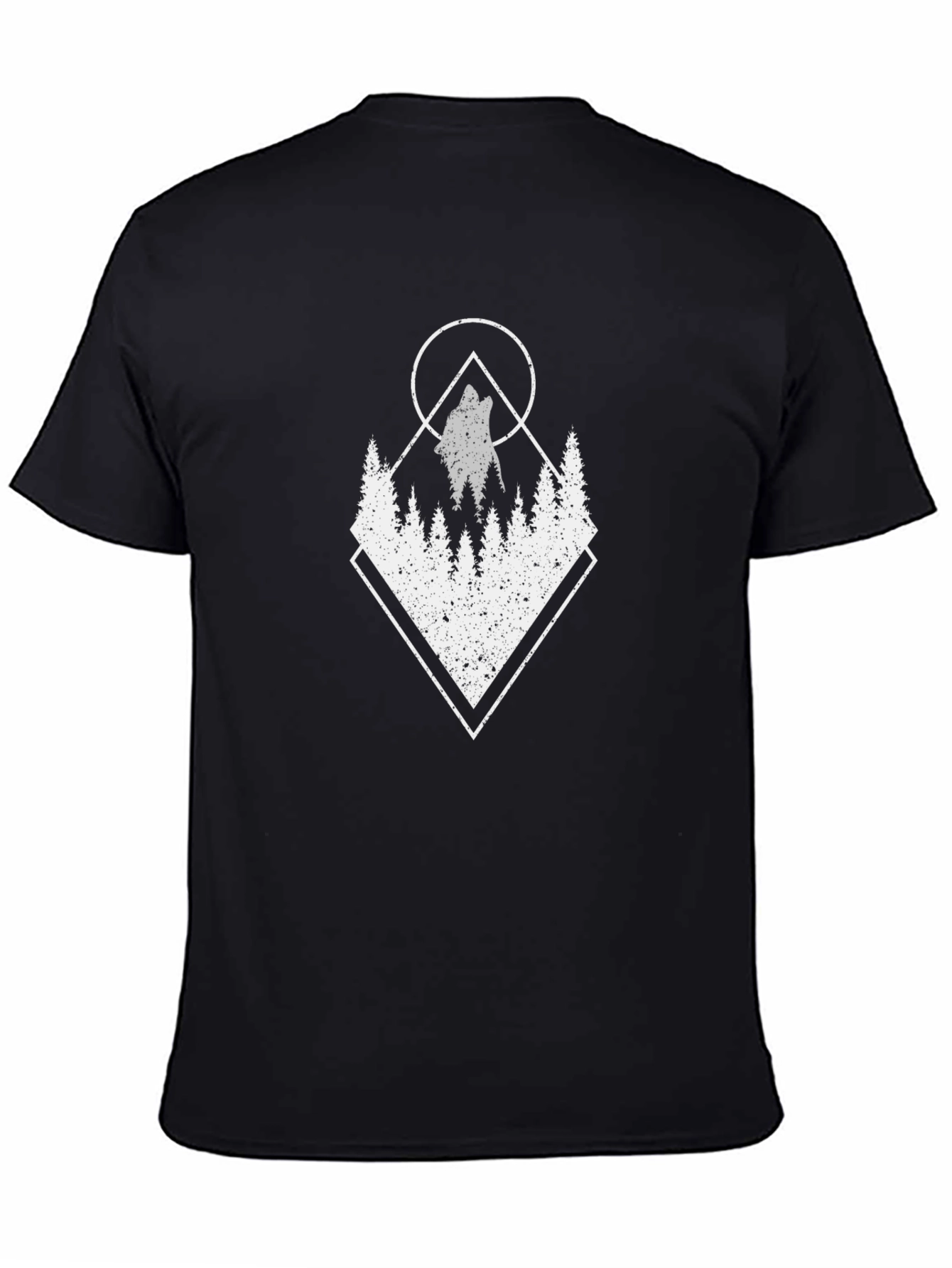 Geometric Wolf Graphic T-Shirt