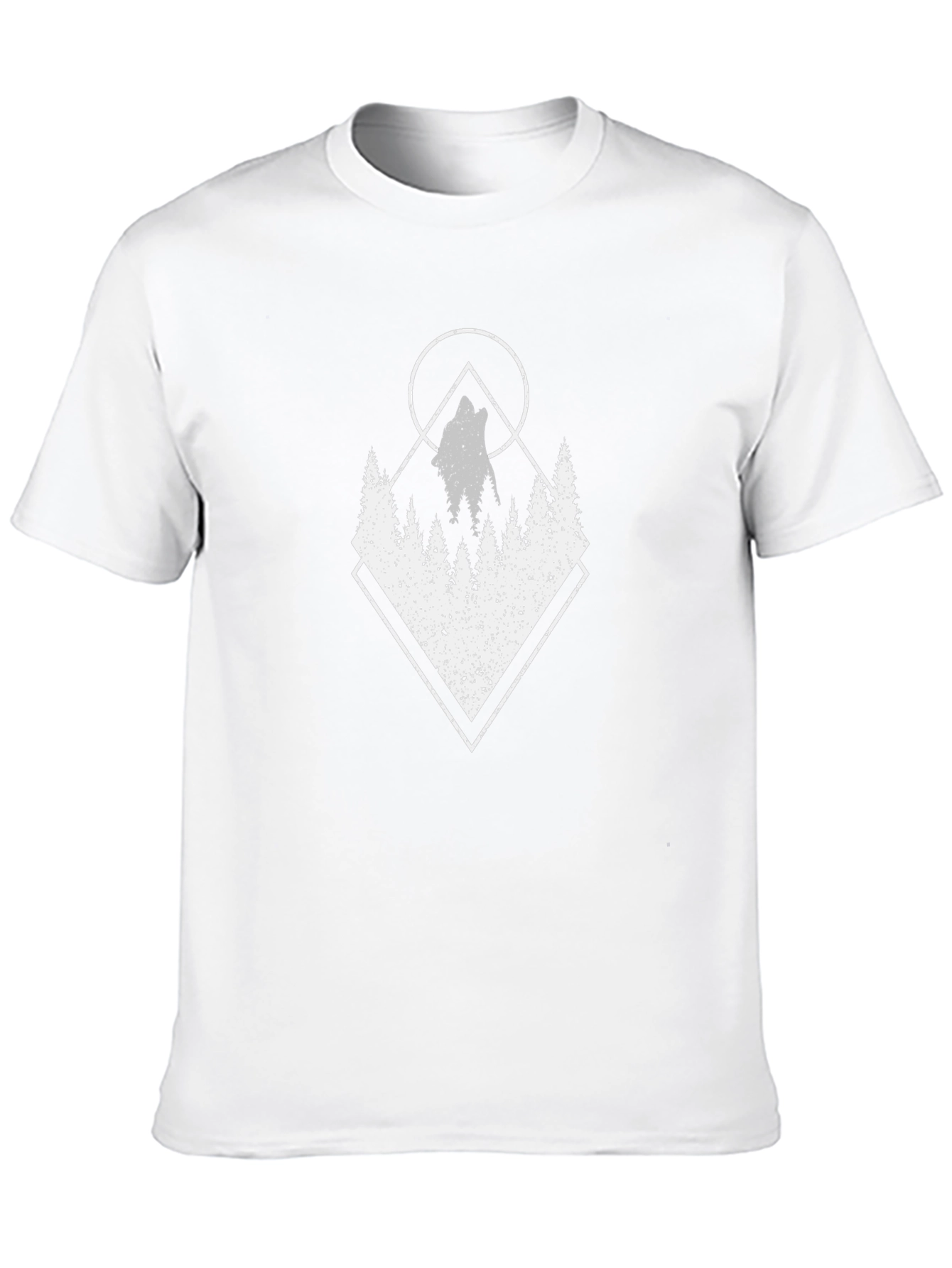 Geometric Wolf Graphic T-Shirt