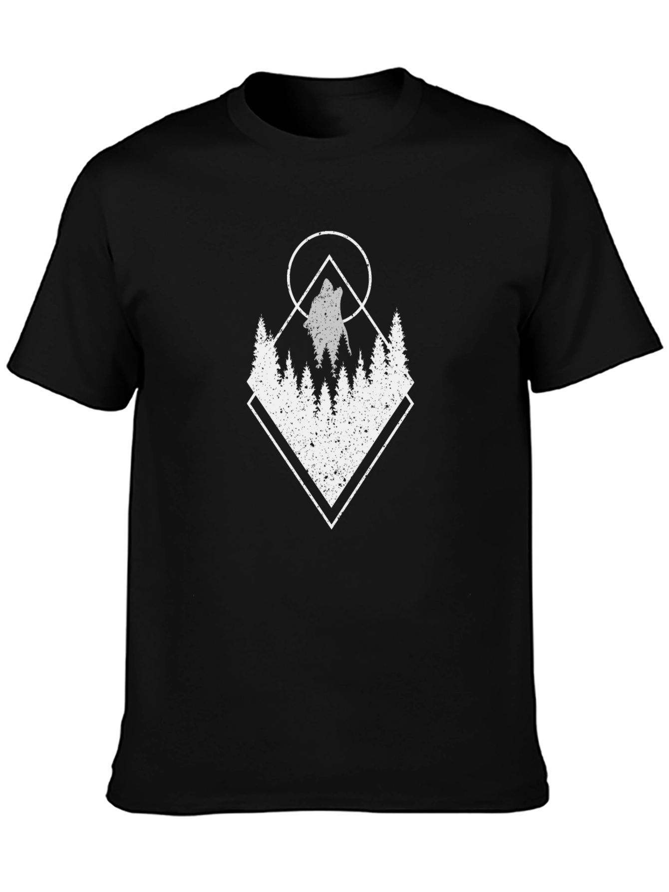 Geometric Wolf Graphic T-Shirt