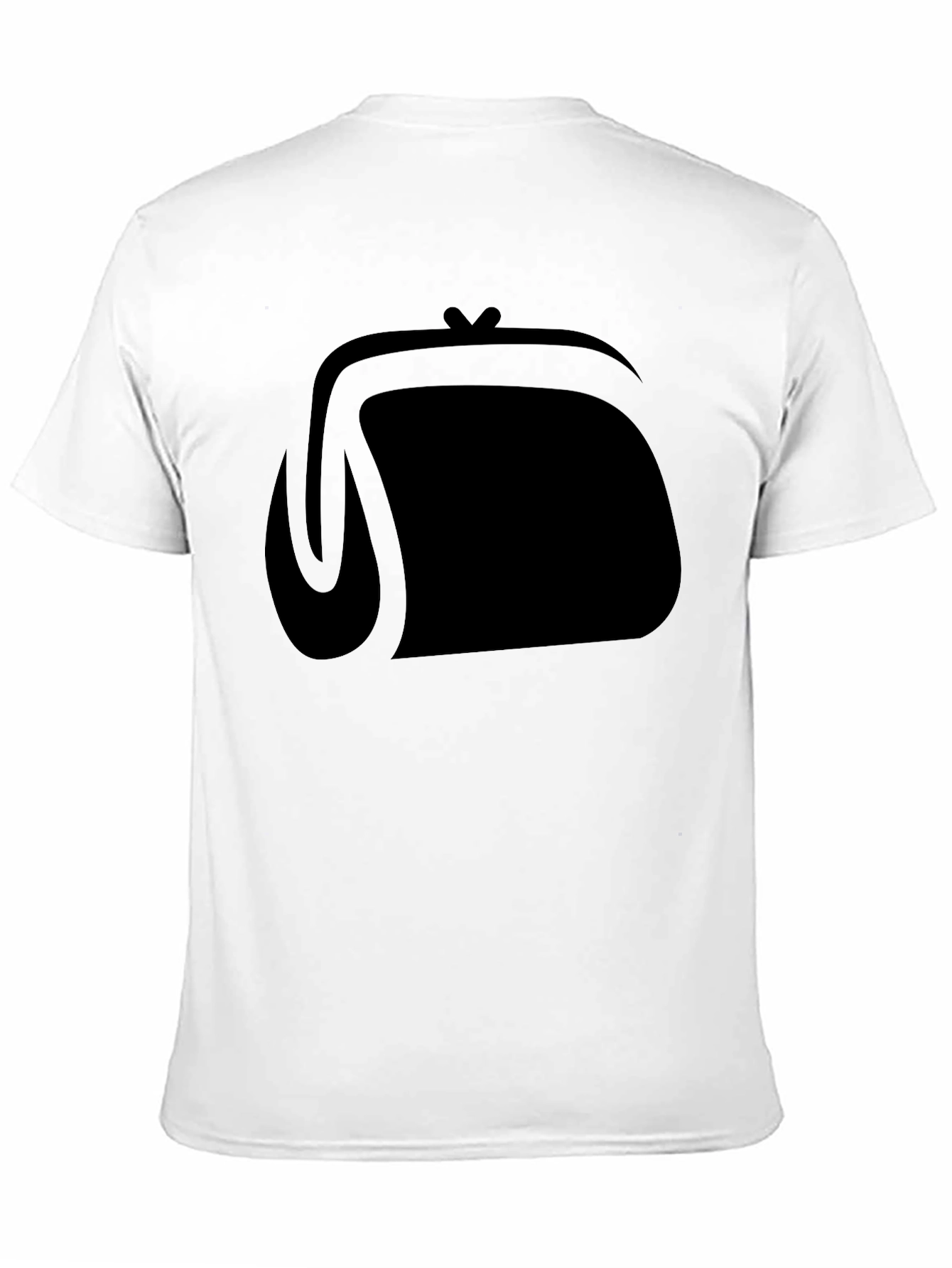 Black Graphic Tee - Coin Purse Design