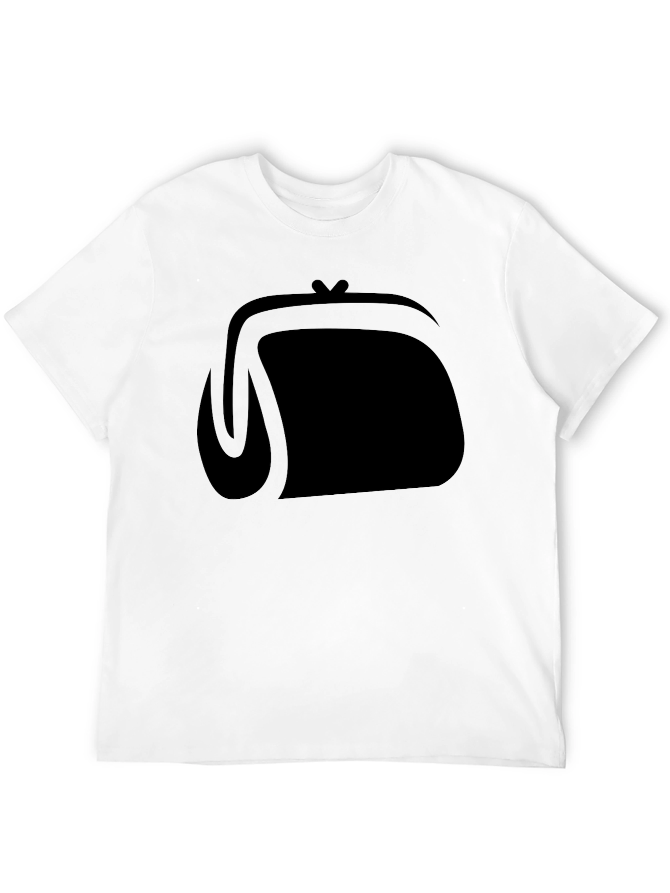 Black Graphic Tee - Coin Purse Design