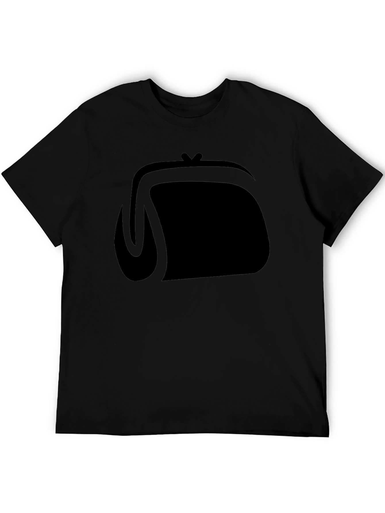 Black Graphic Tee - Coin Purse Design