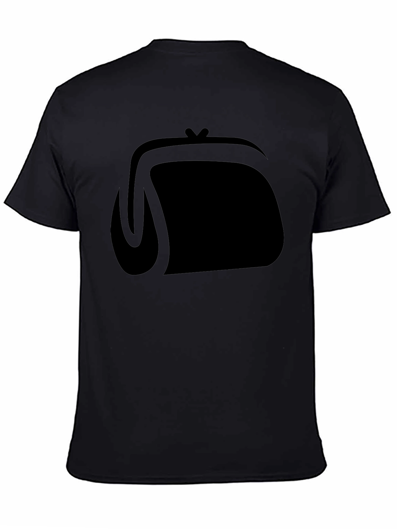 Black Graphic Tee - Coin Purse Design