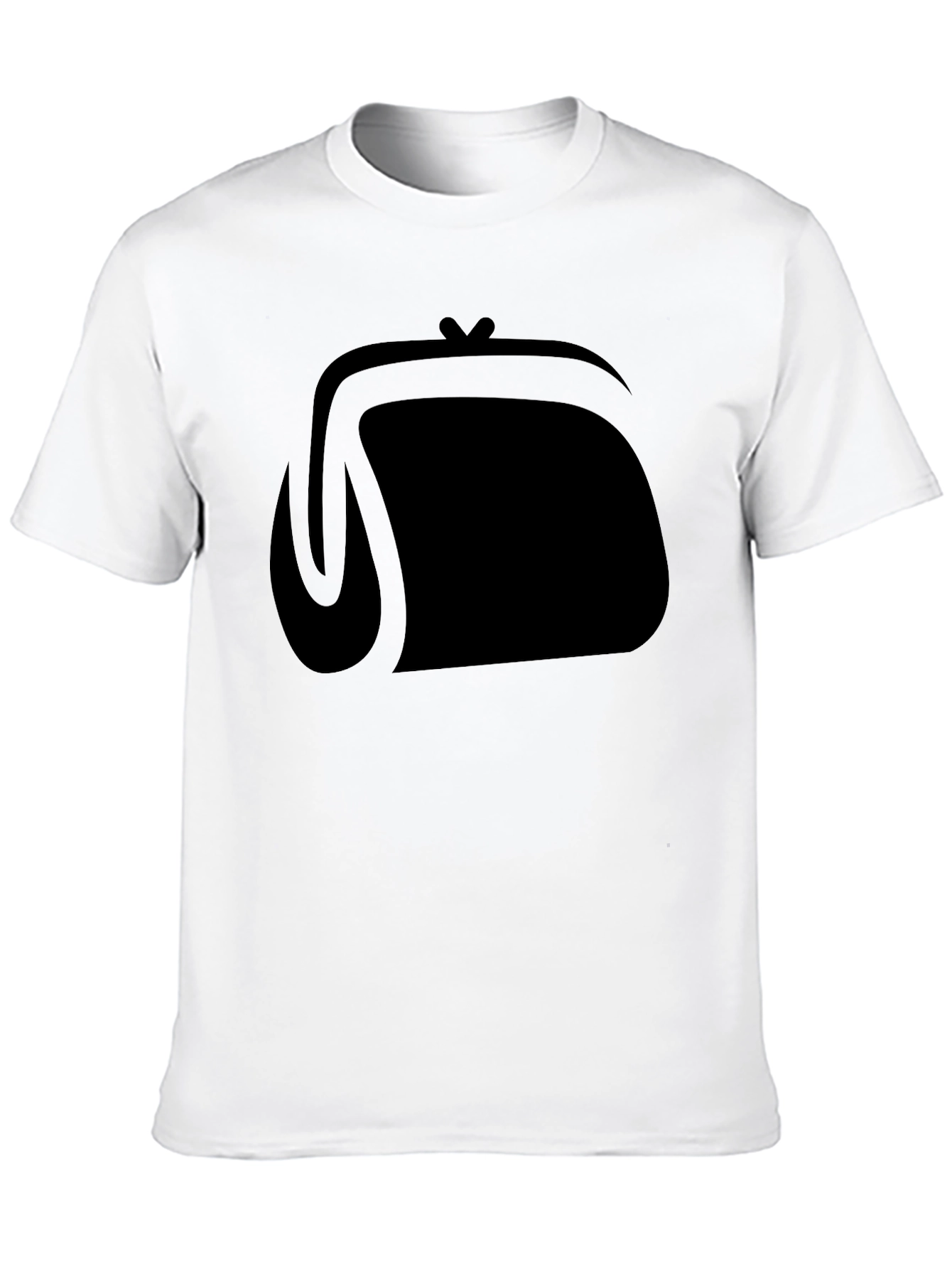 Black Graphic Tee - Coin Purse Design