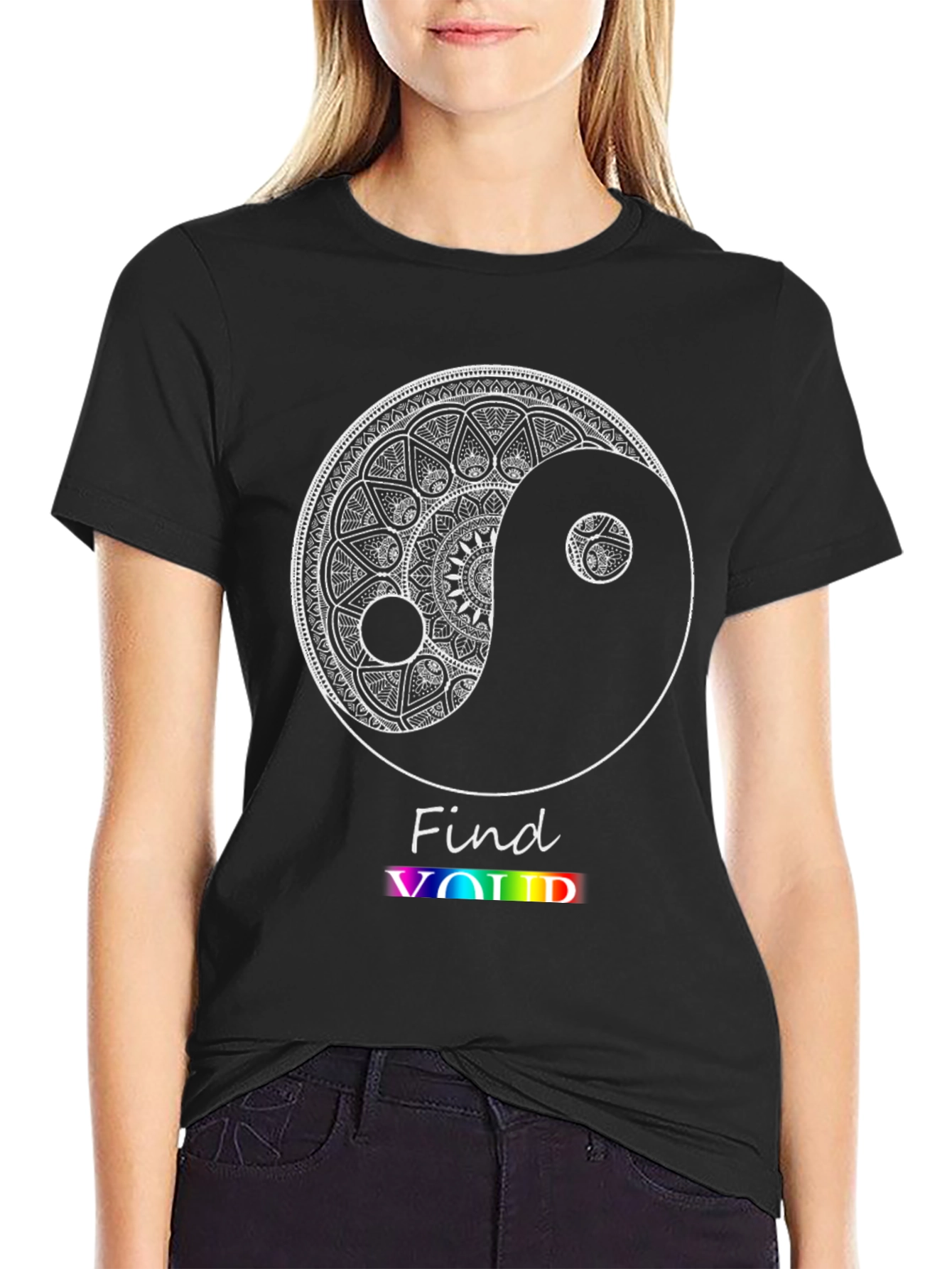 Yin Yang Mandala Graphic Tee - Find Your Void