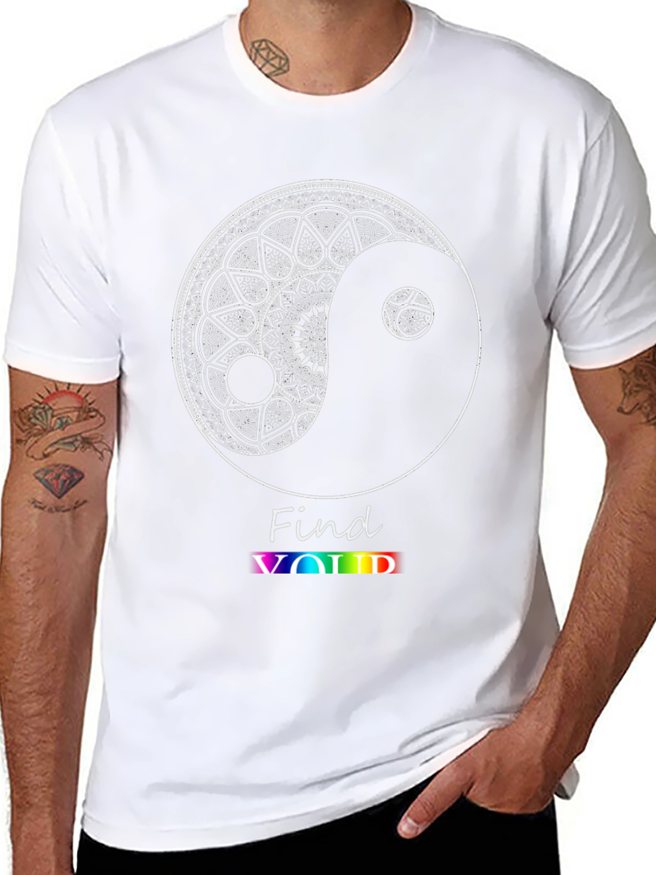 Yin Yang Mandala Graphic Tee - Find Your Void