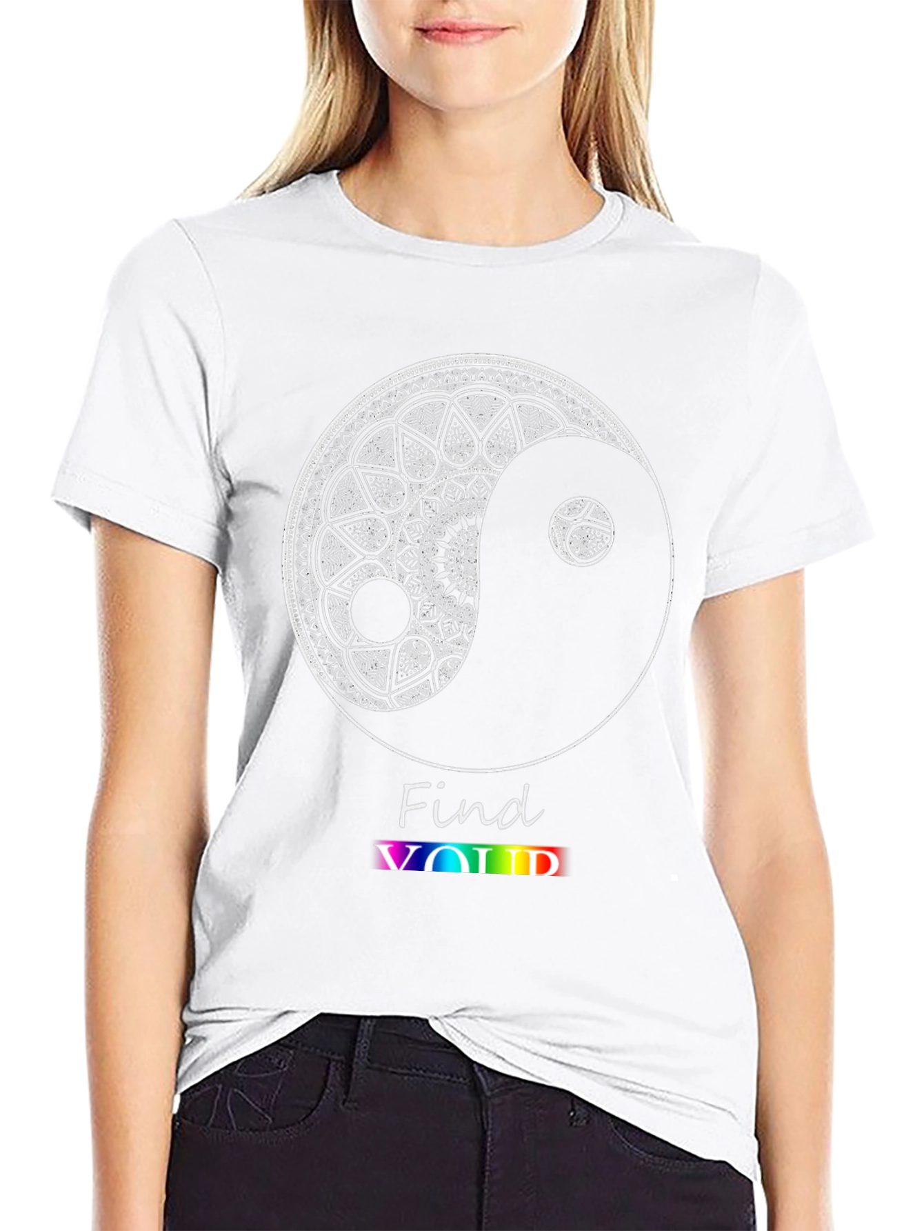 Yin Yang Mandala Graphic Tee - Find Your Void