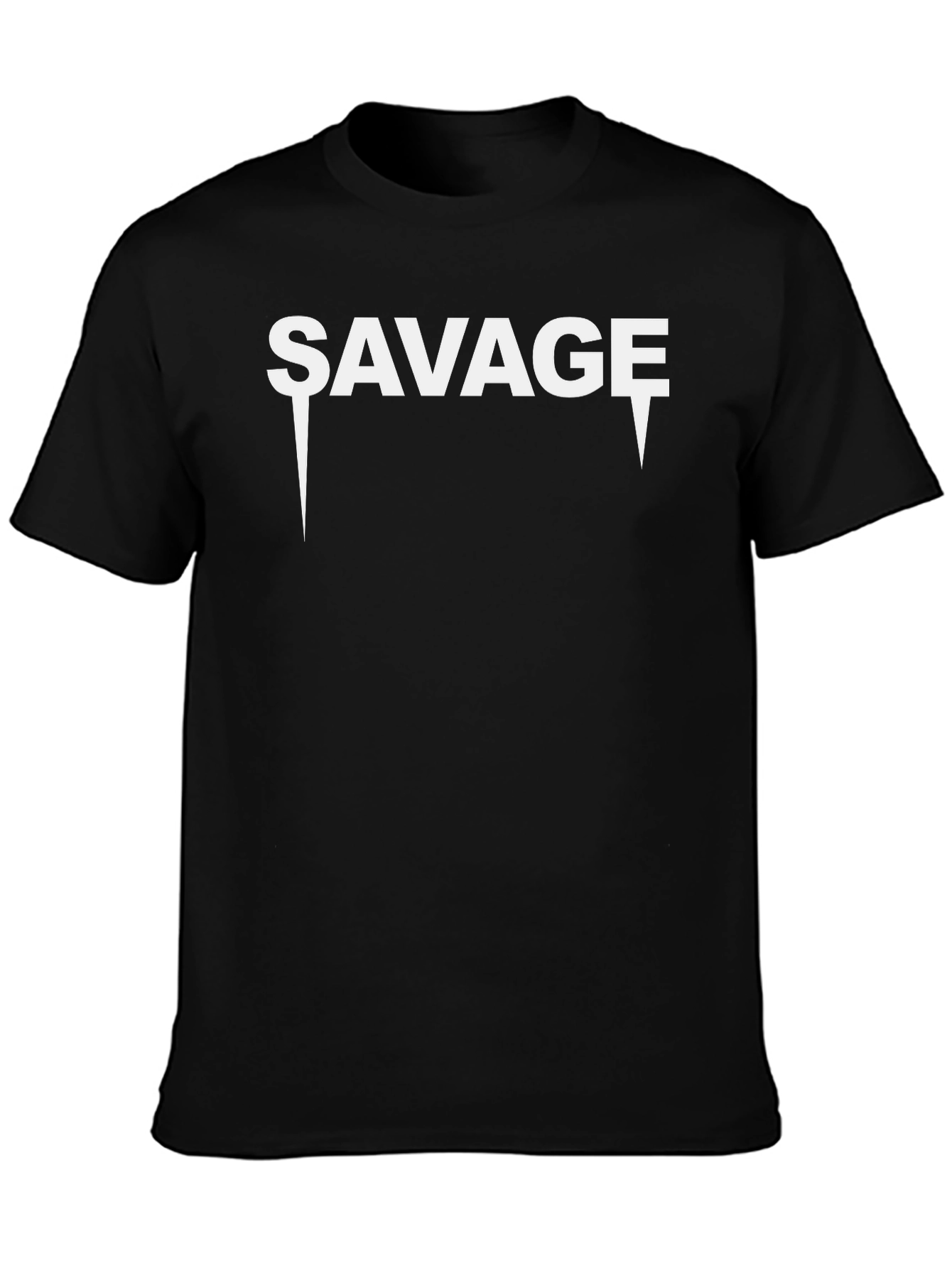 Savage Graphic Tee - Stylish Mens Black T-Shirt