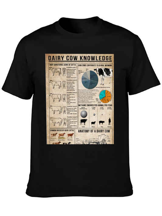 Dairy Cow Knowledge T-Shirt Farm Animal Tee Agriculture Gift