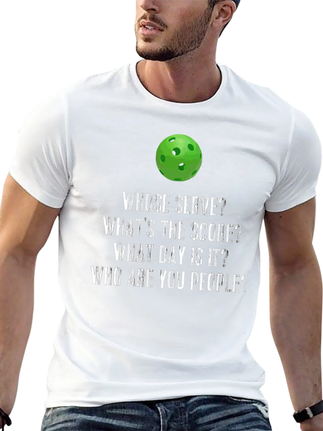 Pickleball T-Shirt: Whose Serve? Funny Pickleball Tee